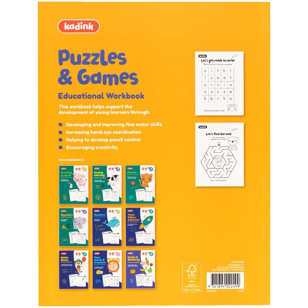 2 Kadink Workbook 48 Pages Puzzles and Games, 2 of 5