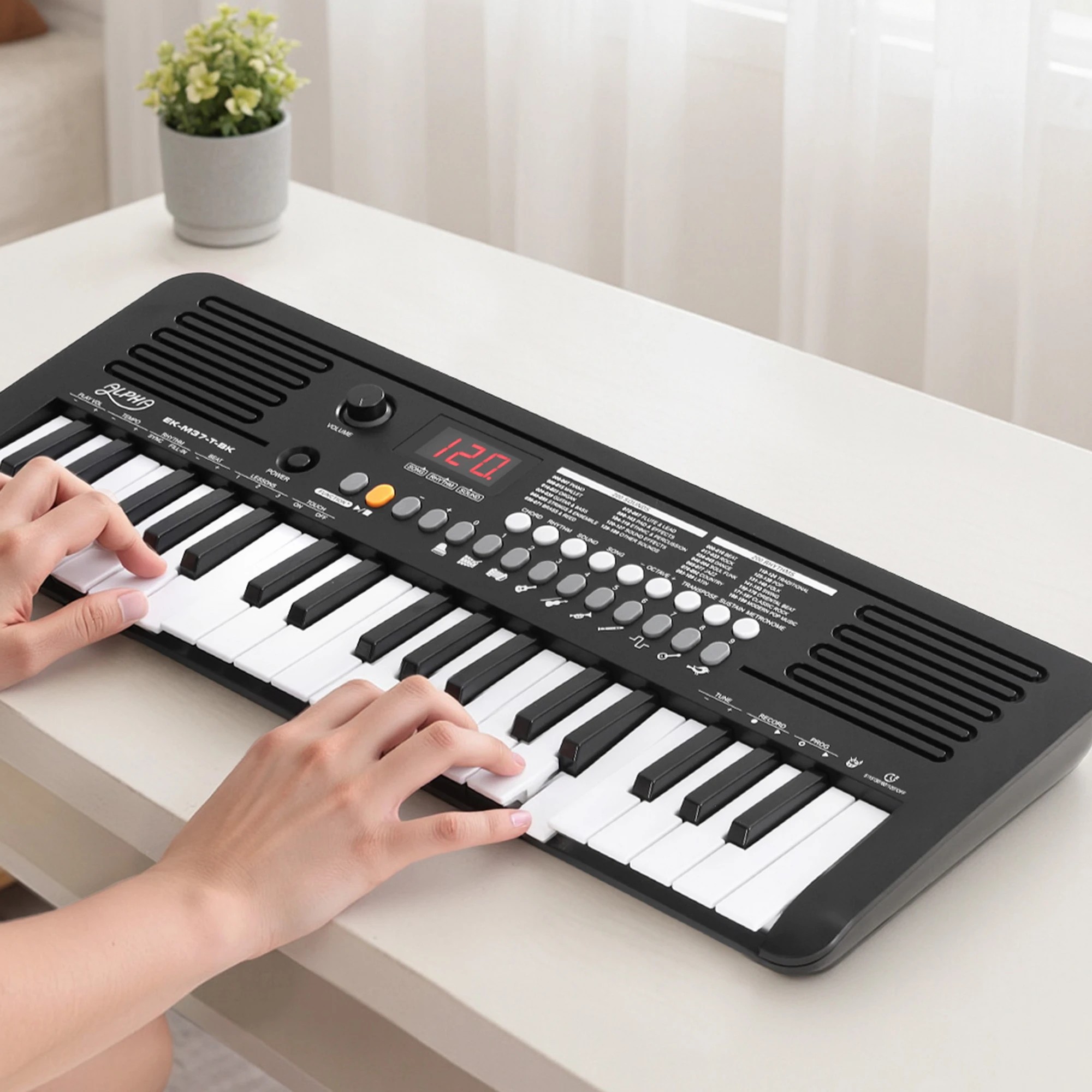 5 Alpha 37-Key Digital Piano Keyboard Electric - Black, 5 of 7