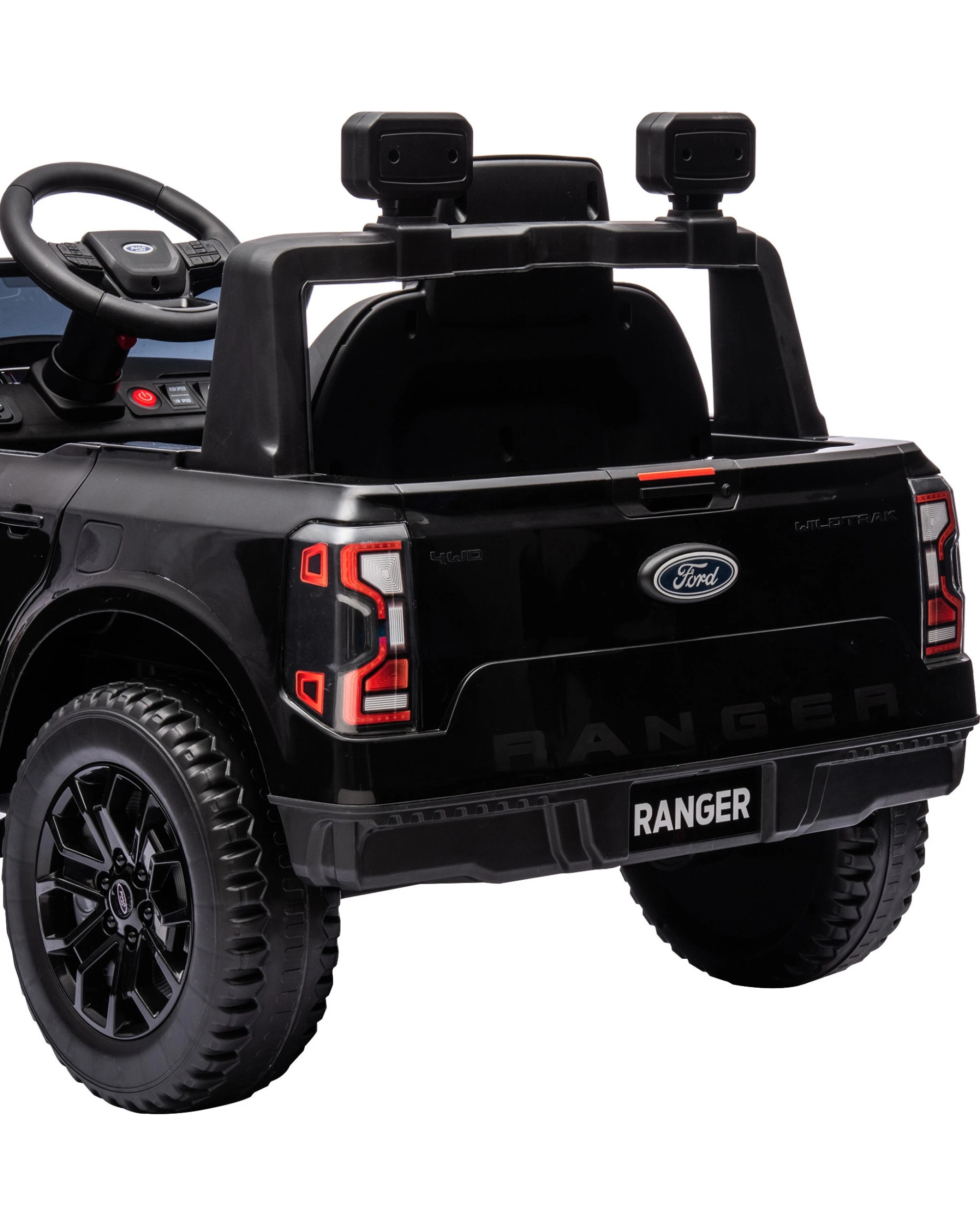 3 Kahuna Ford Ranger Electric Kids Ride On Car - Black, 3 of 9