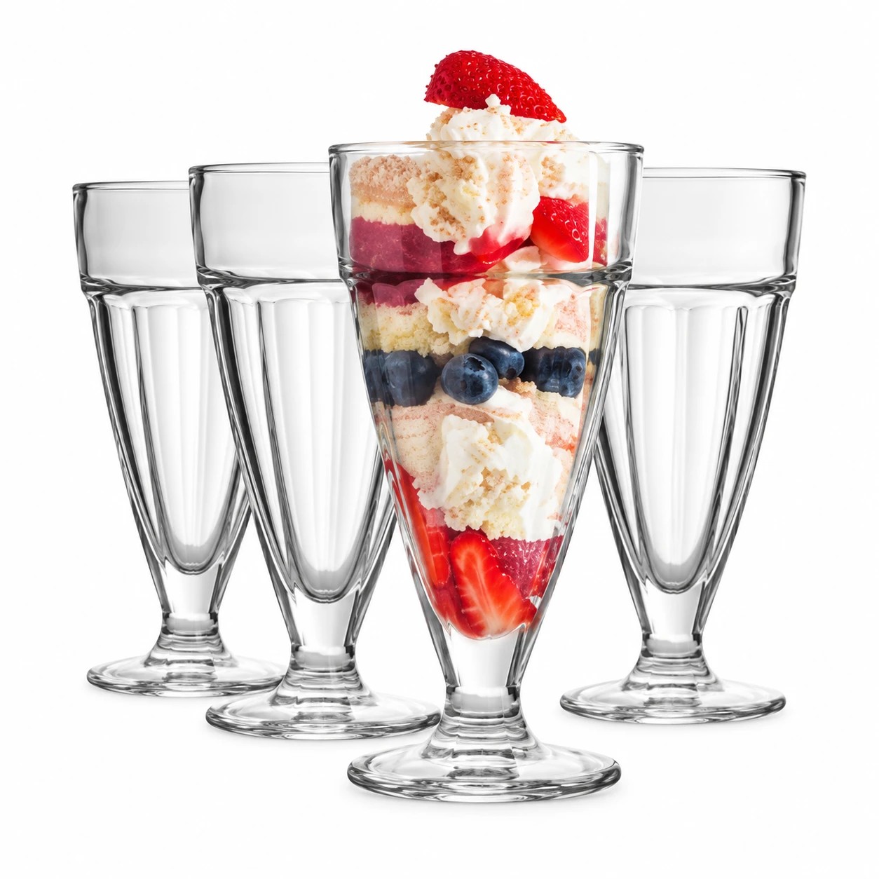 1 Argon Tableware Knickerbocker Glory Dessert Sundae Glasses - 350ml - Set of 8, 1 of 4
