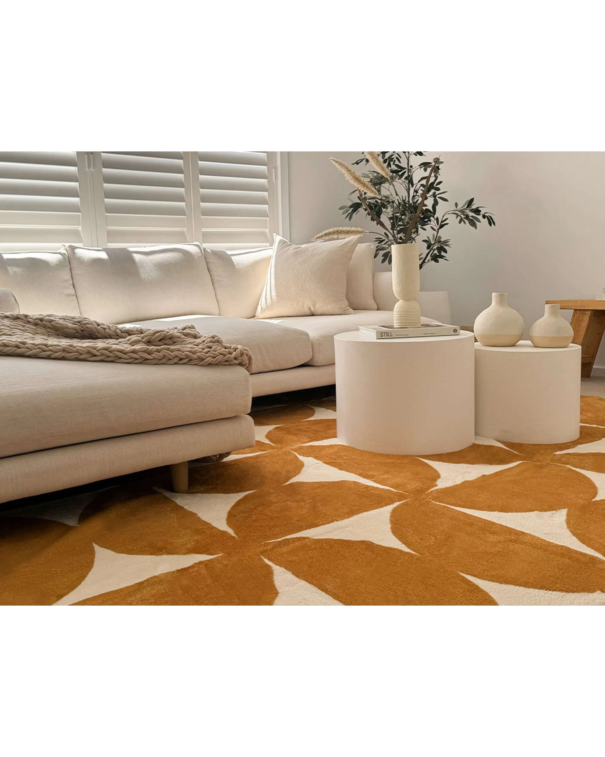 7 Loopsie Almere Geometric Washable Rug-290cm x 200cm - Gold, 7 of 7