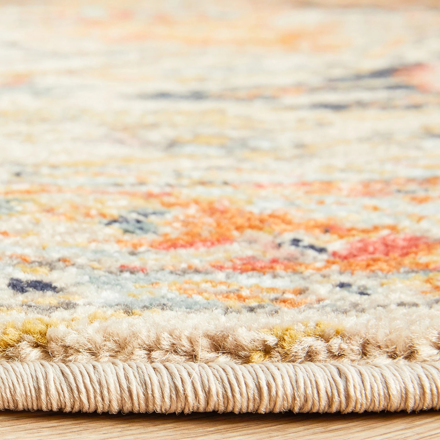 7 Common Ground Rugs Eterna 850 200x200cm - Medium Round Power Loomed Pet Friendly Rug - Beige, 7 of 8