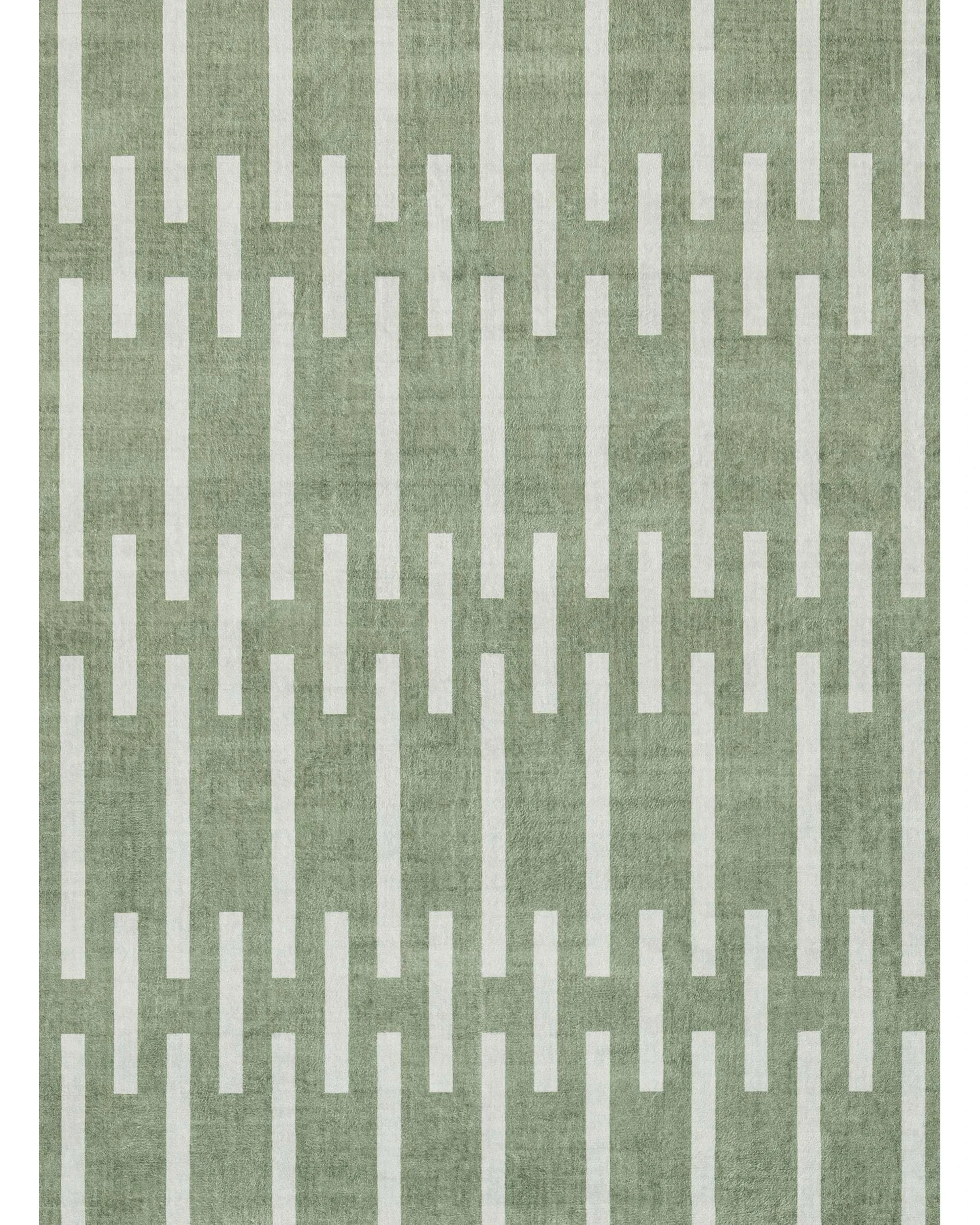 7 Loopsie Gerritsen Printed Washable Rug-370cm x 270cm - Green, 7 of 9