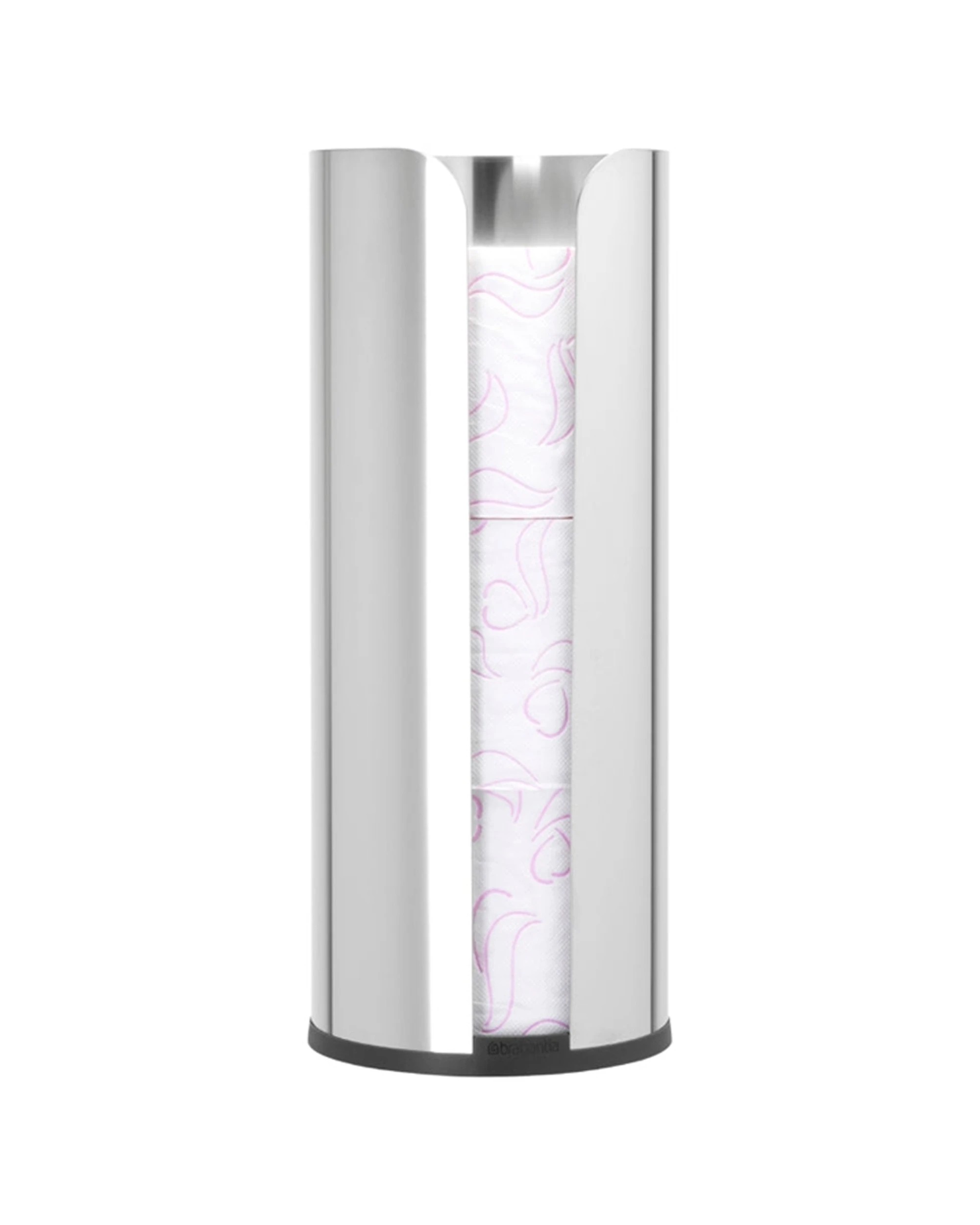 3 Brabantia Freestanding 3 Rolls Disposable Toilet Tissue Paper Dispenser - Silver, 3 of 3