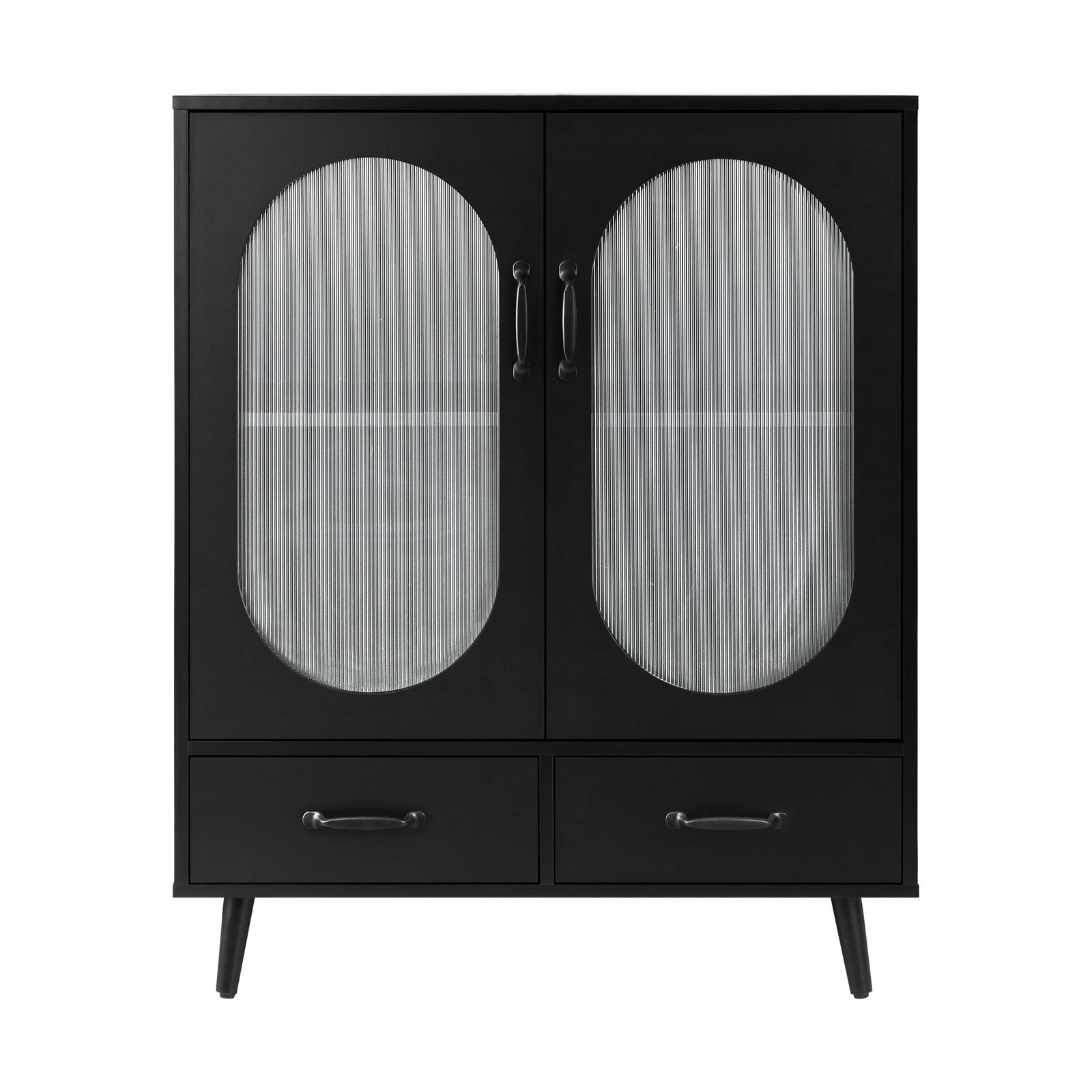 6 Oikiture Sideboard Buffet Fluted Door
 - Black, 6 of 10