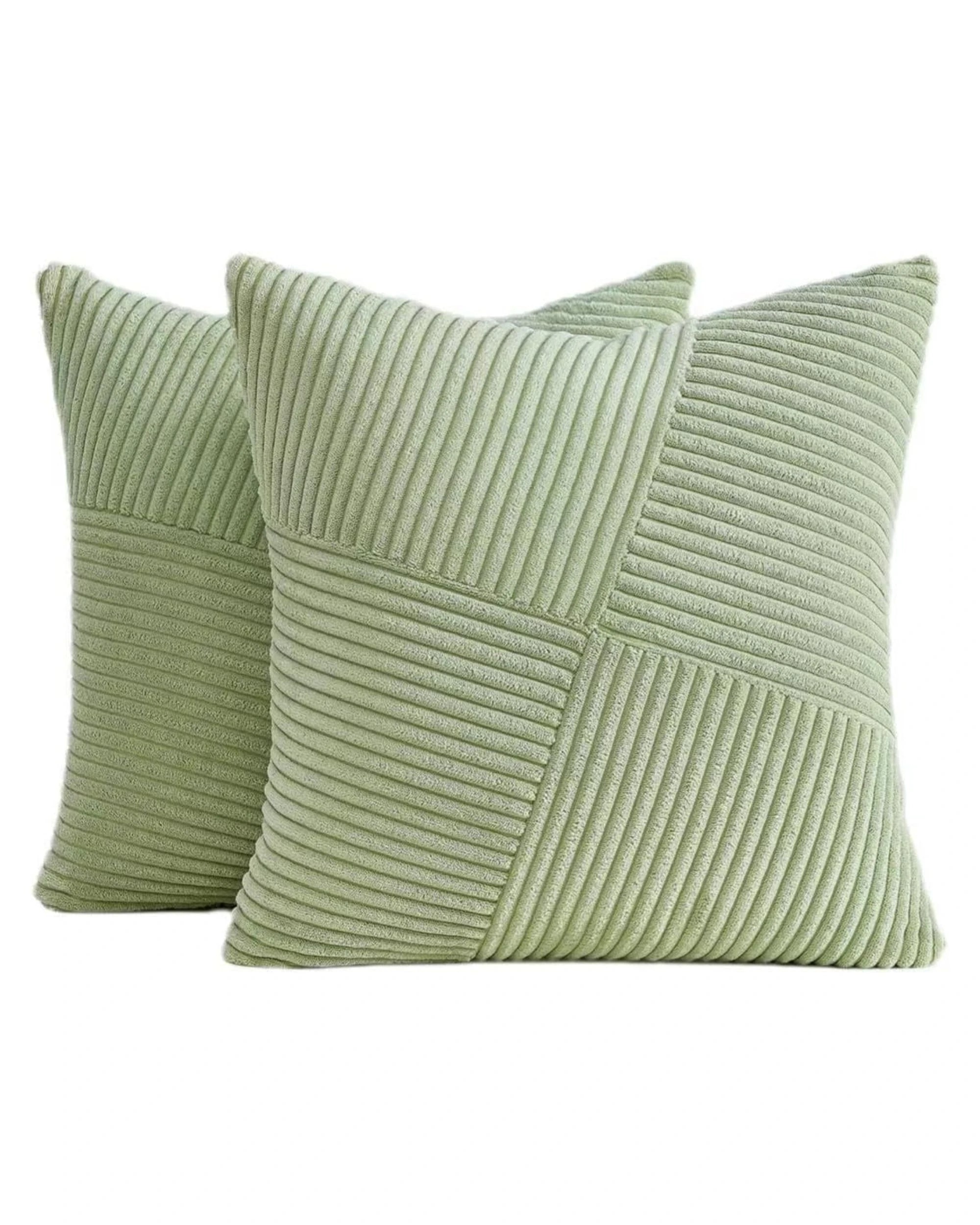 2 Gioia Casa 2-Pack Corduroy Windmill Inspired Cushion Covers 45x45cm - Sage, 2 of 2