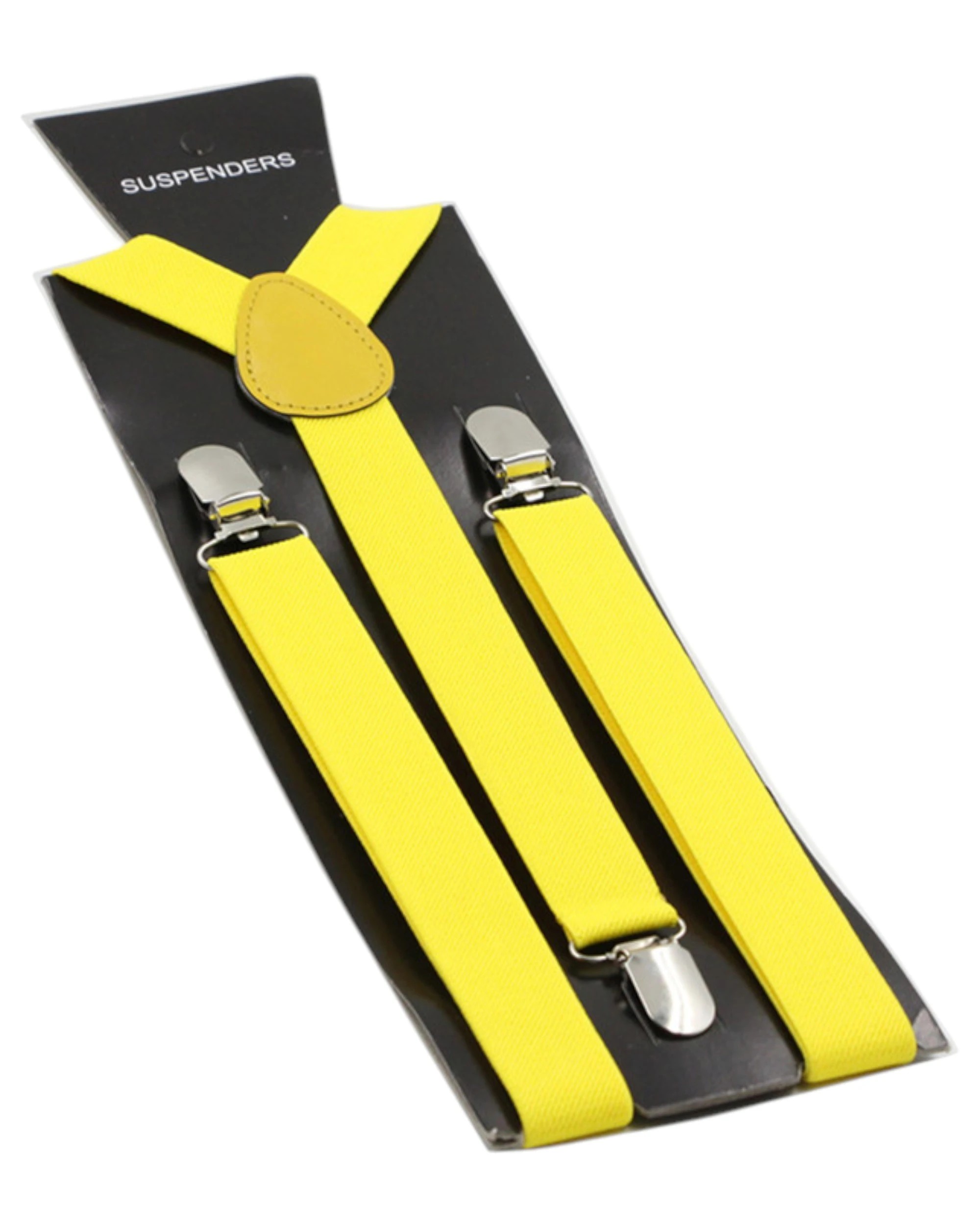 1 Zasel Mens Adjustable 85cm Suspenders - Yellow, 1 of 1