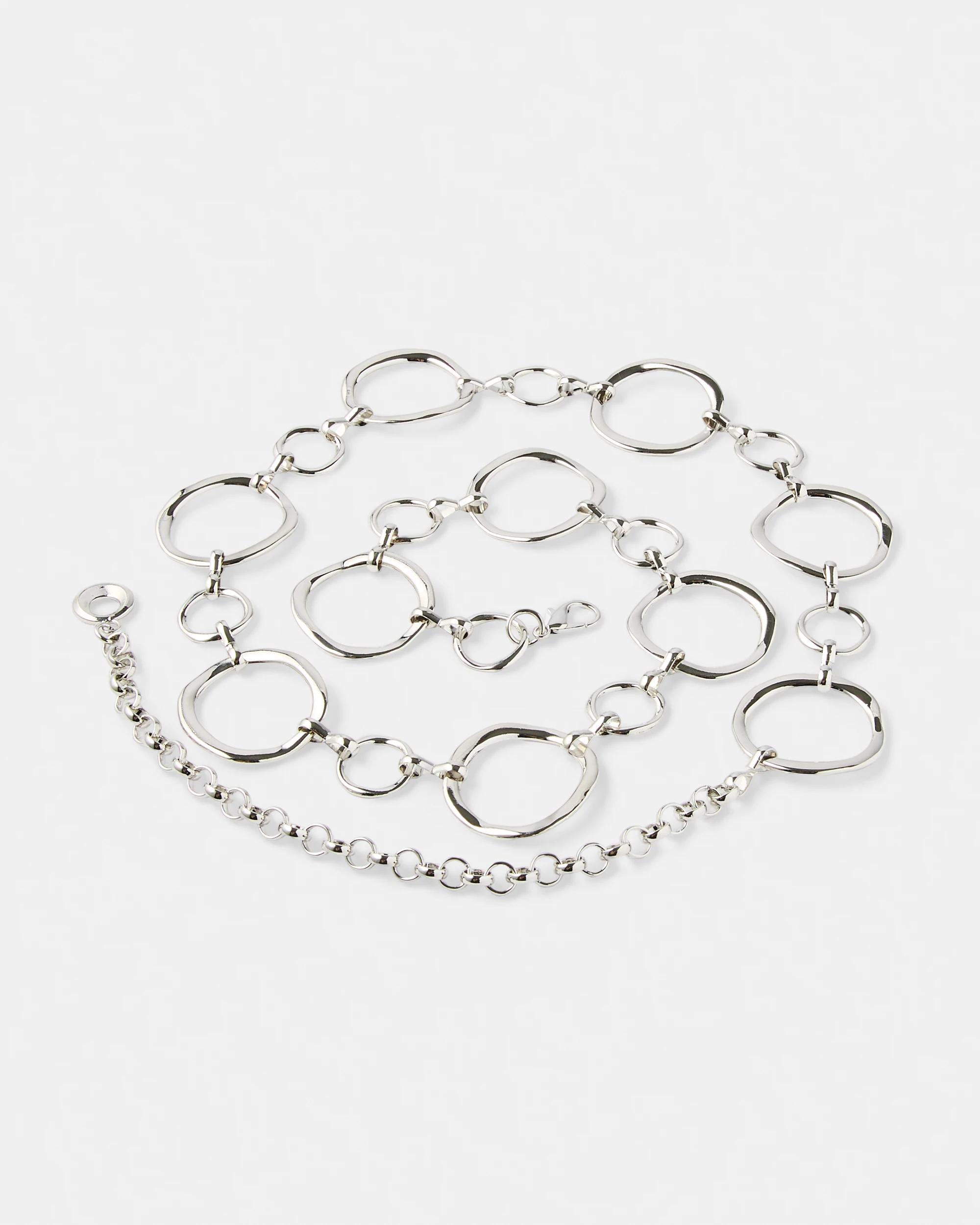 1 Hoop Chain Belt Silver, 1 of 3