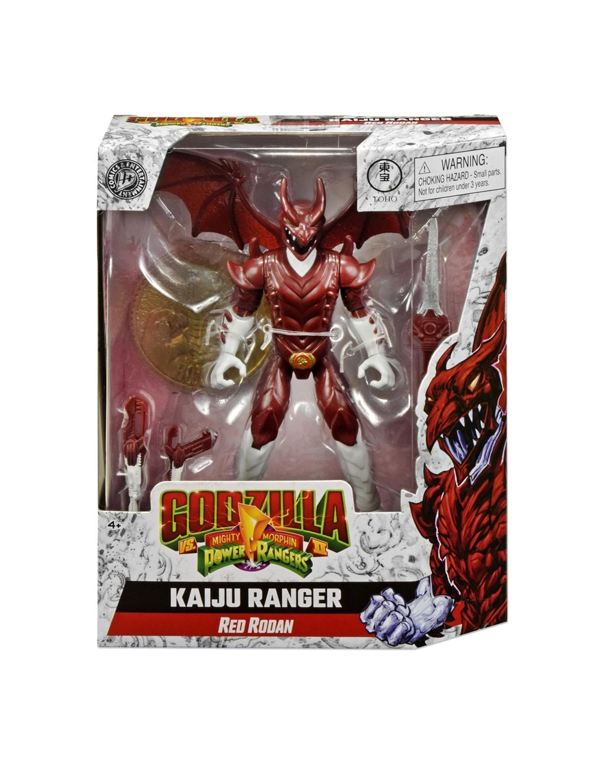 1 Godzilla vs Mighty Morphin Power Rangers II Red Rodan Kaiju Ranger Action Figure, 1 of 4