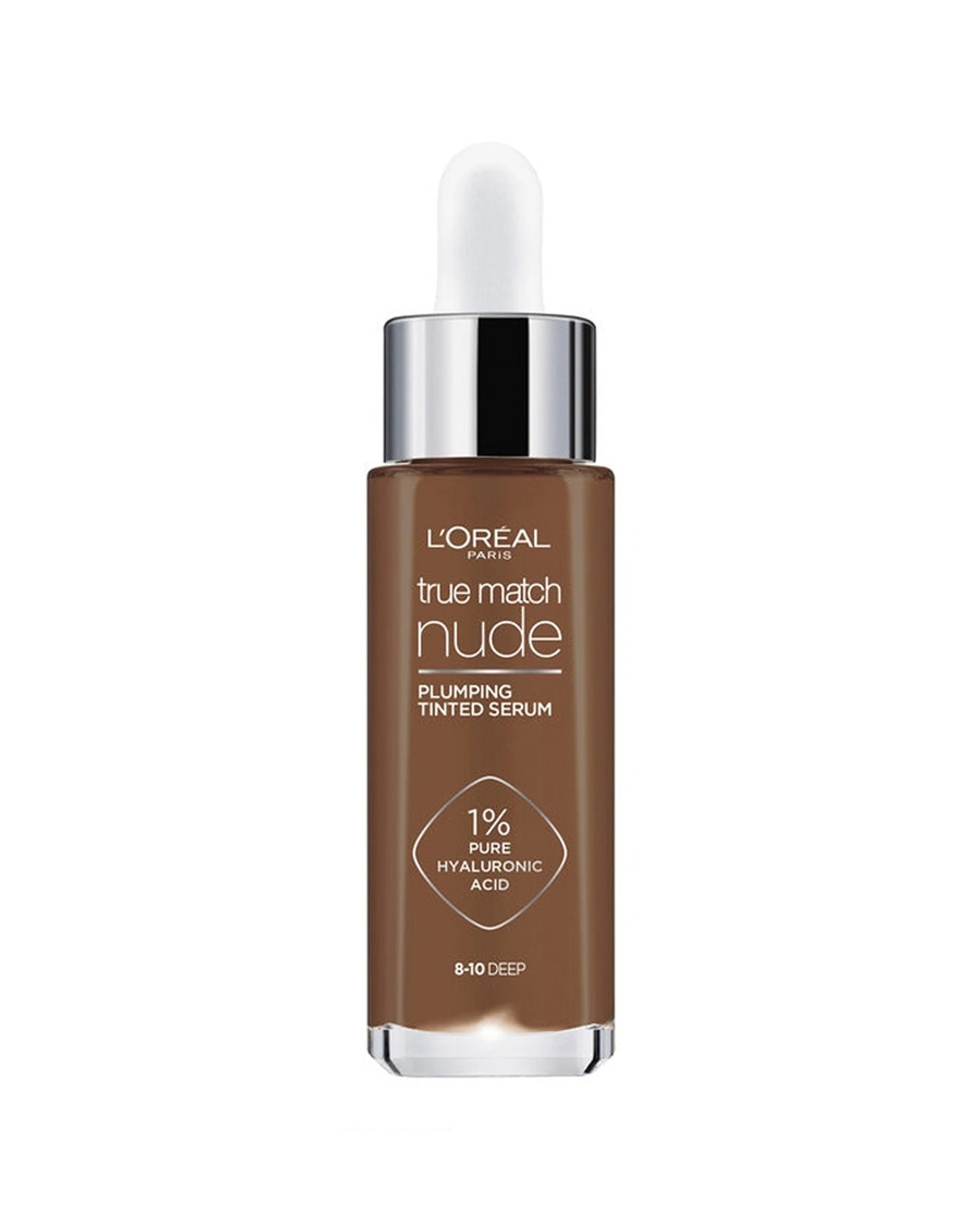 1 L'Oreal Paris True Match Tinted Serum 1% Hyaluronic Acid 8-10 Deep - Brown, 1 of 2