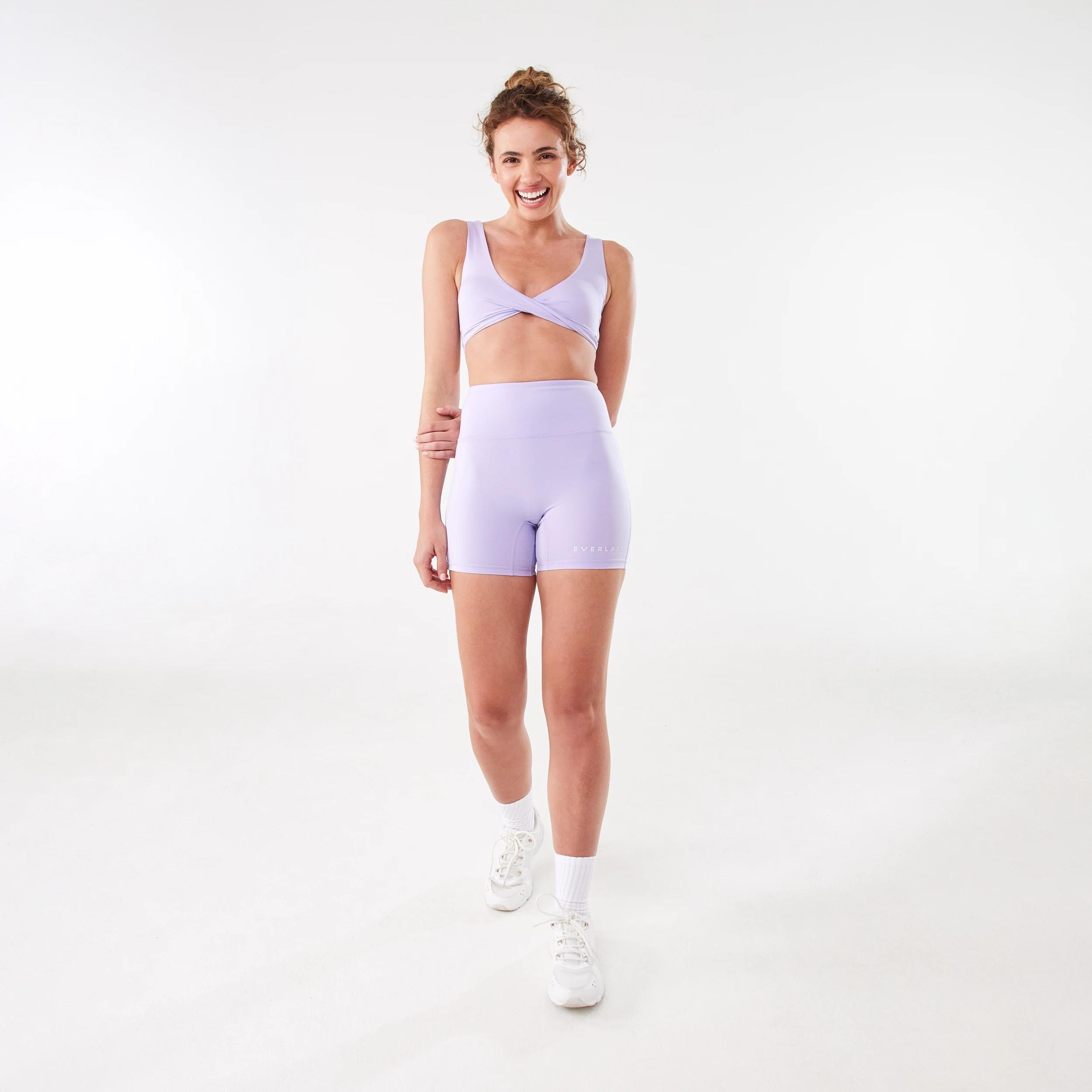 2 Everlast Womens Luxe Bike Shorts EVERLAST SIMPLE LOGO GAL LILAC, 2 of 7