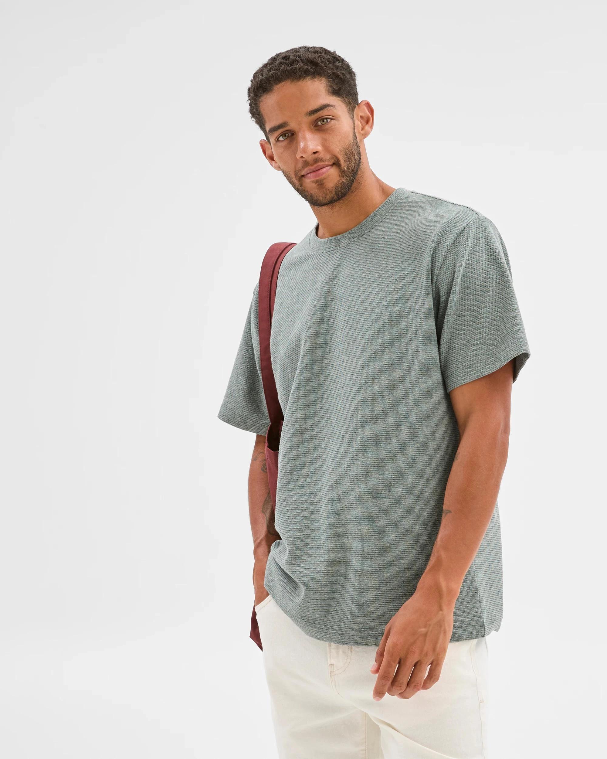 1 Target Australian Cotton Blend Textured T-Shirt GREEN, 1 of 6