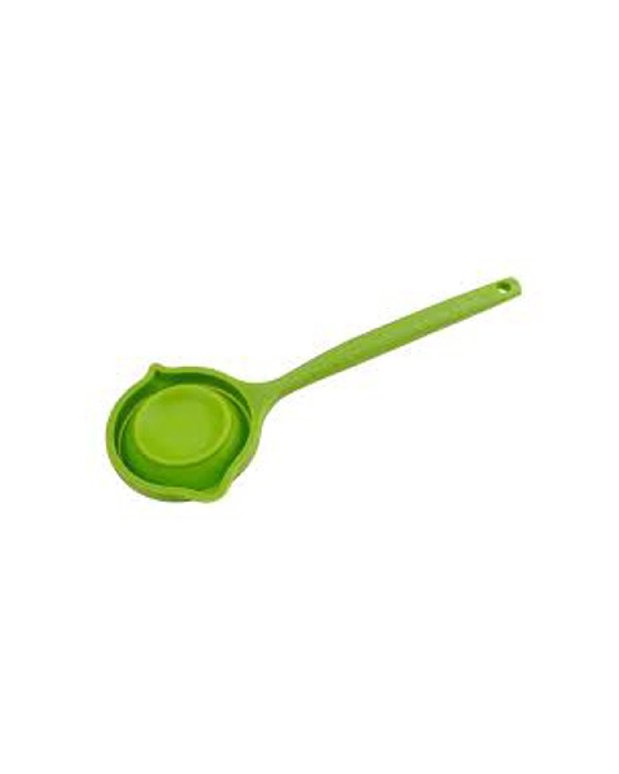 3 Tasty Silicone Foldable Soup Ladle Spoon Heat Resistant 36cm - Green, 3 of 3
