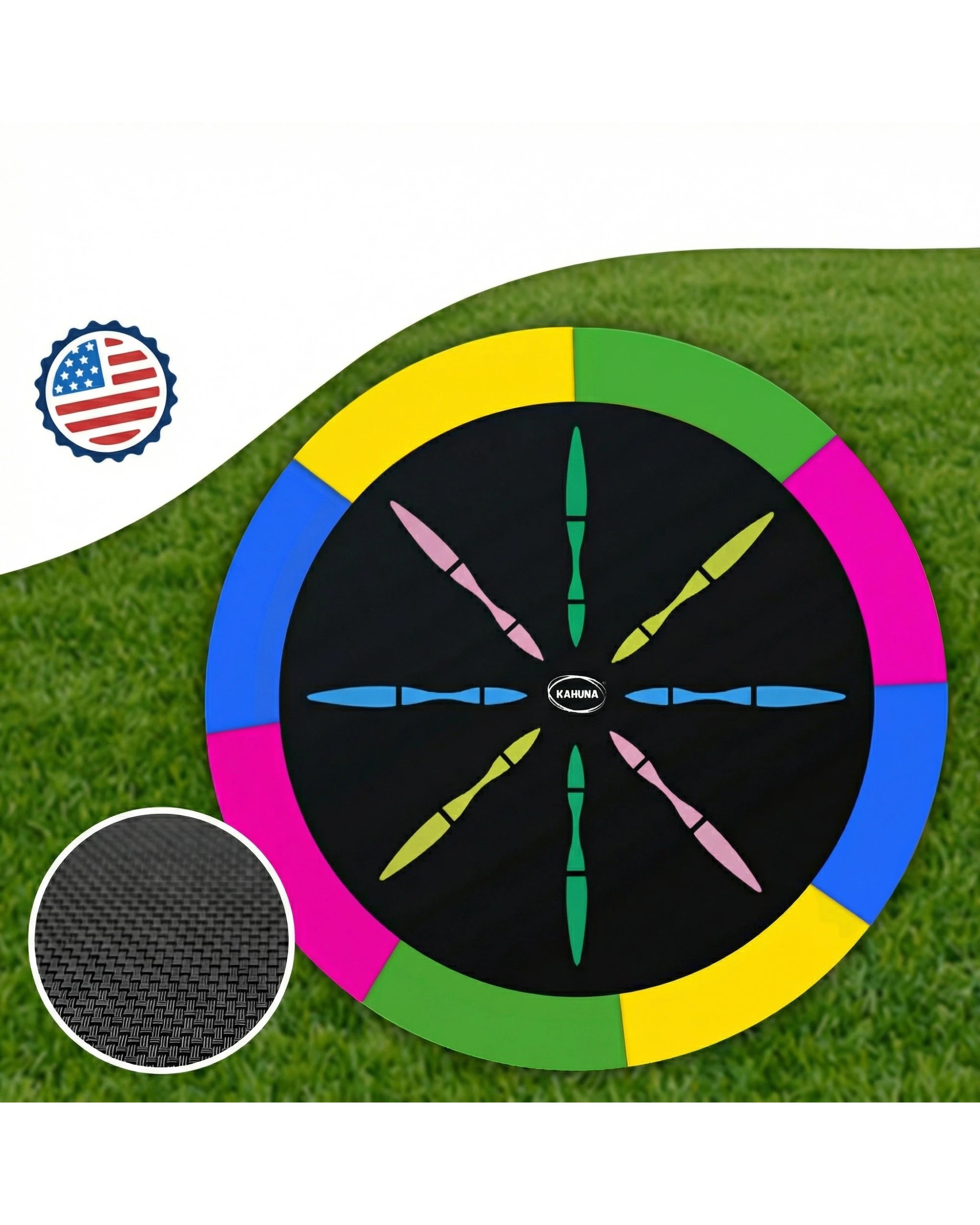 5 Kahuna 14ft Trampoline with Basketball Set and Roof in Rainbow, 5 of 8