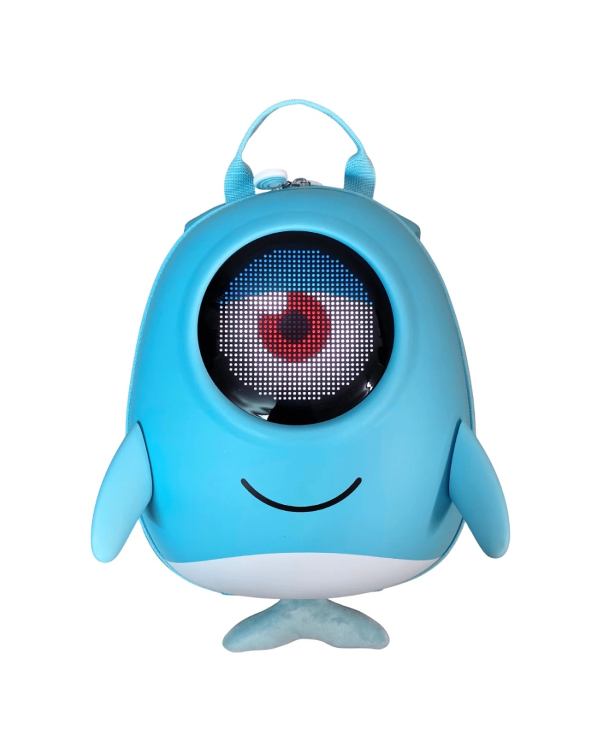 1 Lulla Doll Australia Glo Pack Kid's Backpack LED Eyes Whale Design - Blue, 1 of 4
