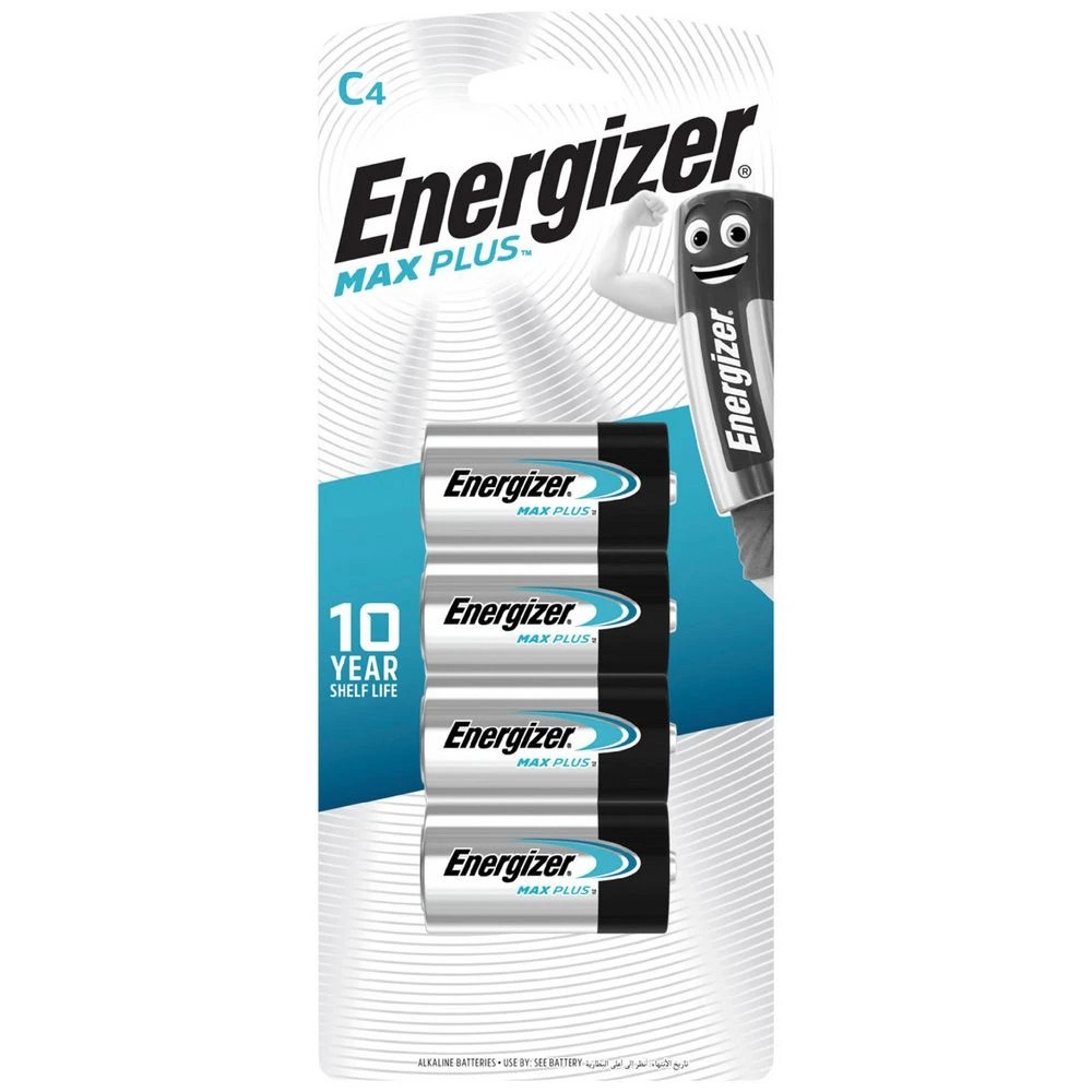1 Energizer MAX Plus C Alkaline Batteries 4 Pack, 1 of 1