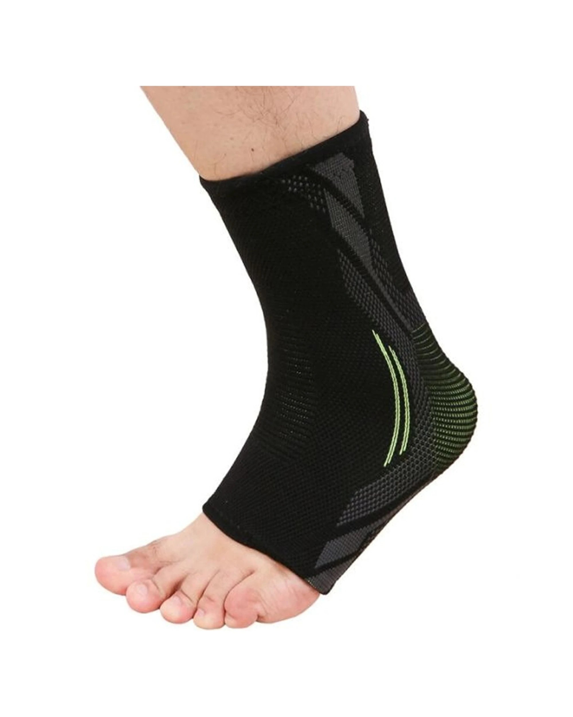 1 Bodyassist 2pc Contoured 3D Sports Ankle Sleeve Compression Medium - Black - Black, 1 of 1