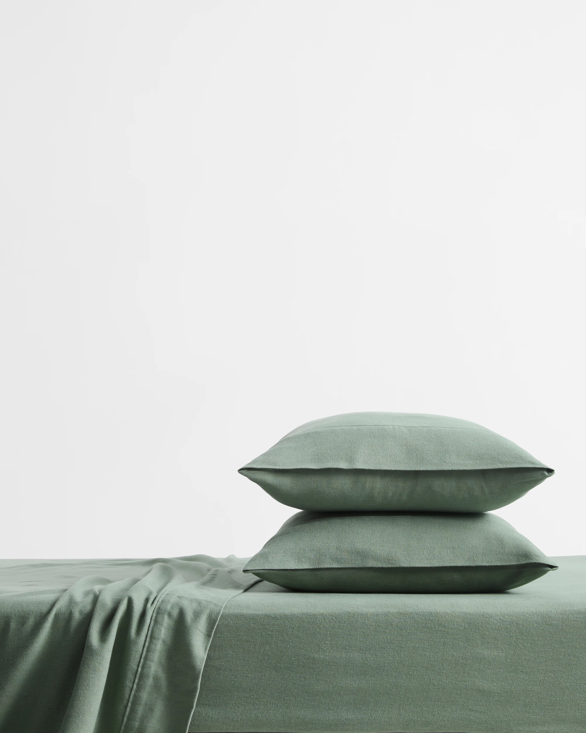 1 Target Kai Flannelette Sheet Set - Double Bed - Green, 1 of 4