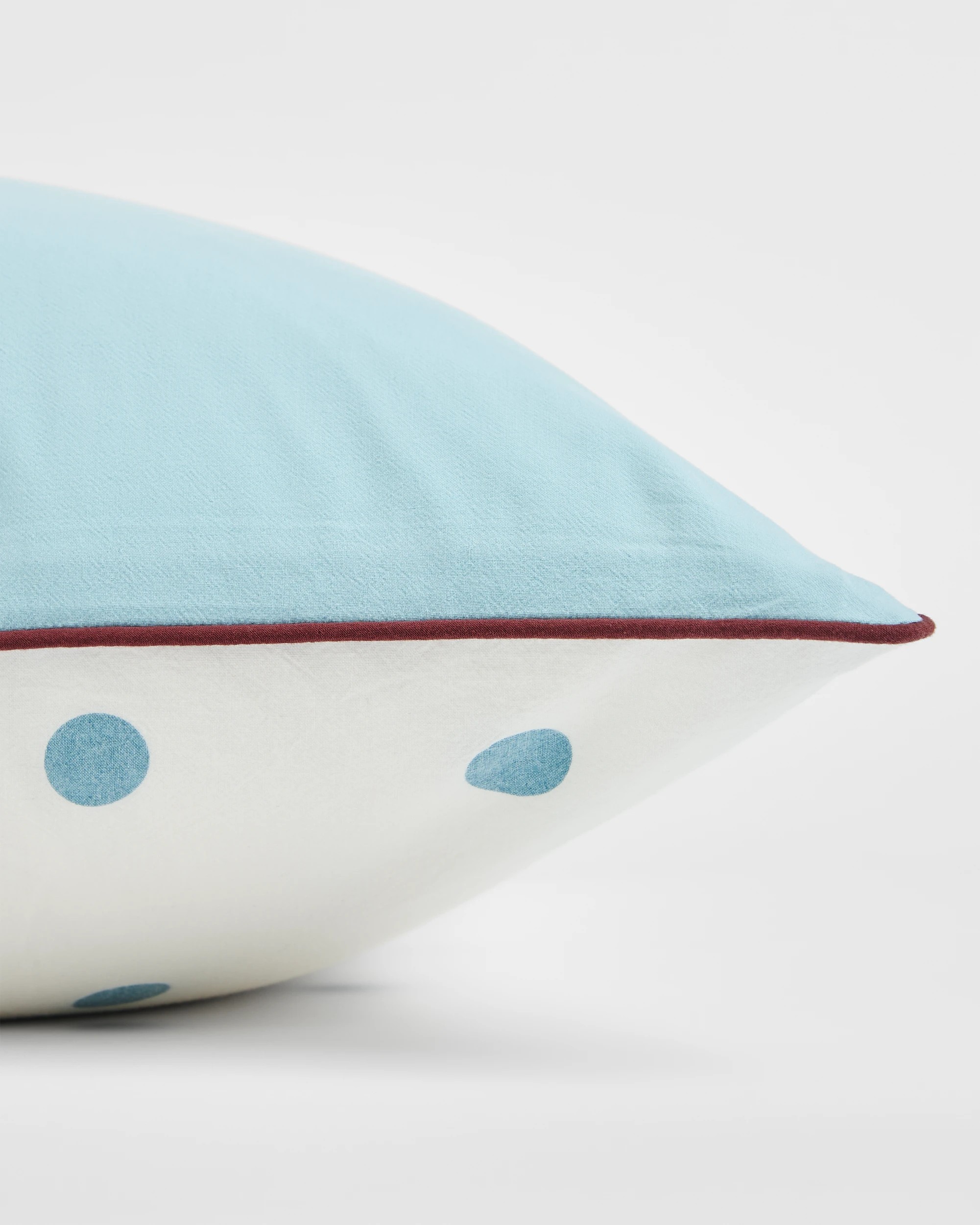 2 Arlo Polka Dot Stonewash Cotton European Pillowcase - One Size - Blue, 2 of 5