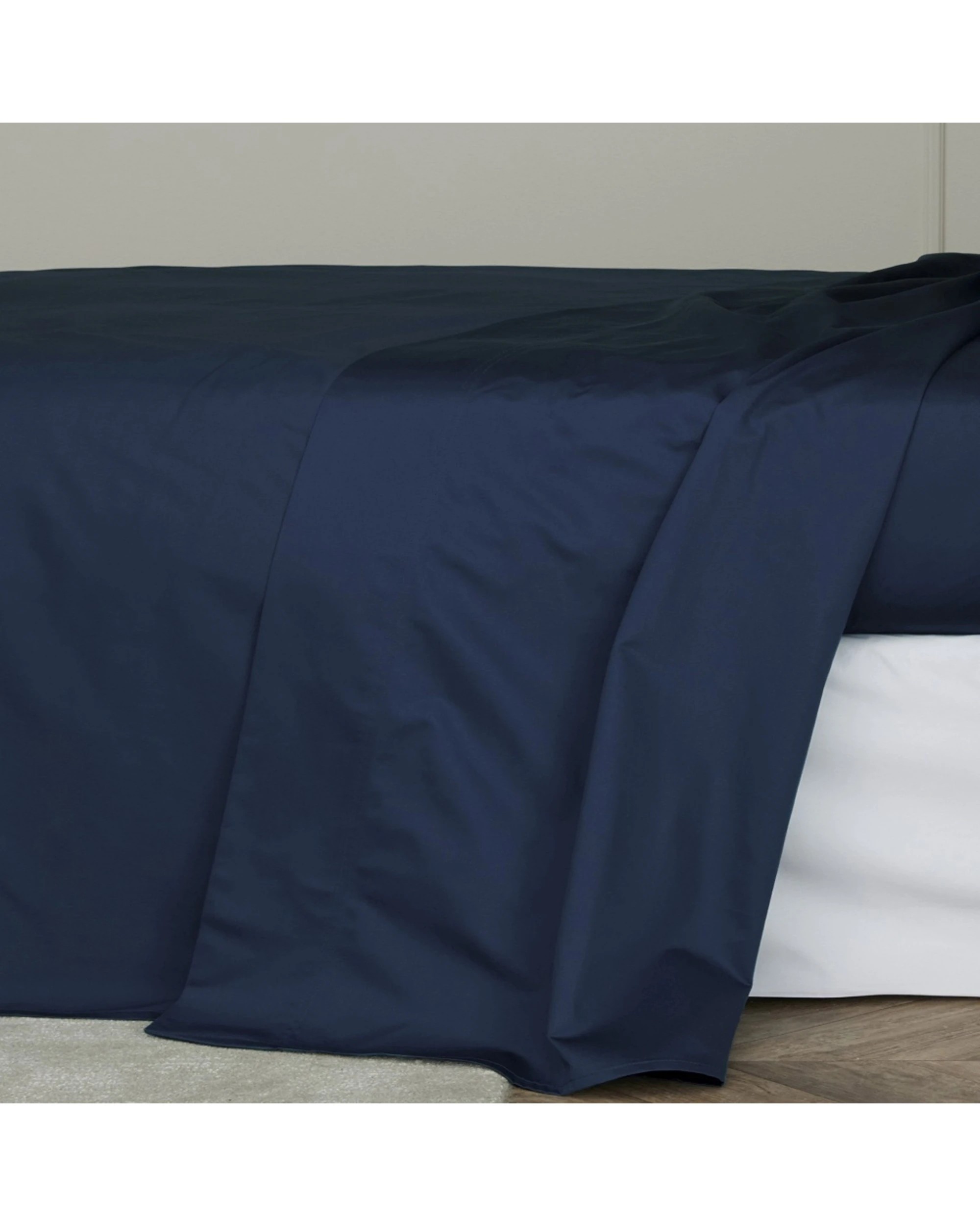 1 Bedding co Flat Sheet 1200TC Egyptian Cotton Navy - King Bed - Blue, 1 of 4
