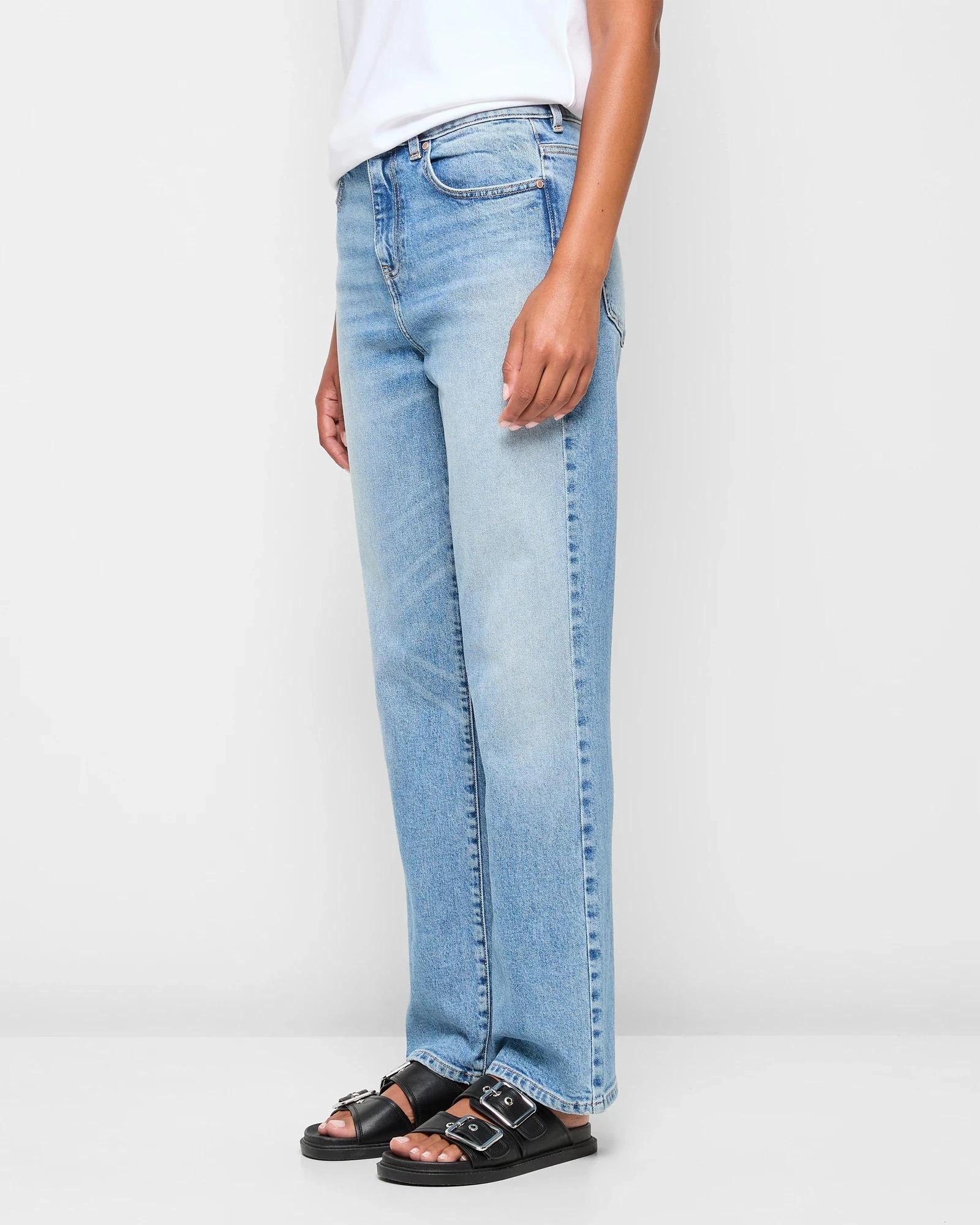 2 Target High Rise Full Length Straight Denim Jeans - Bella BRIGHT BLUE, 2 of 5