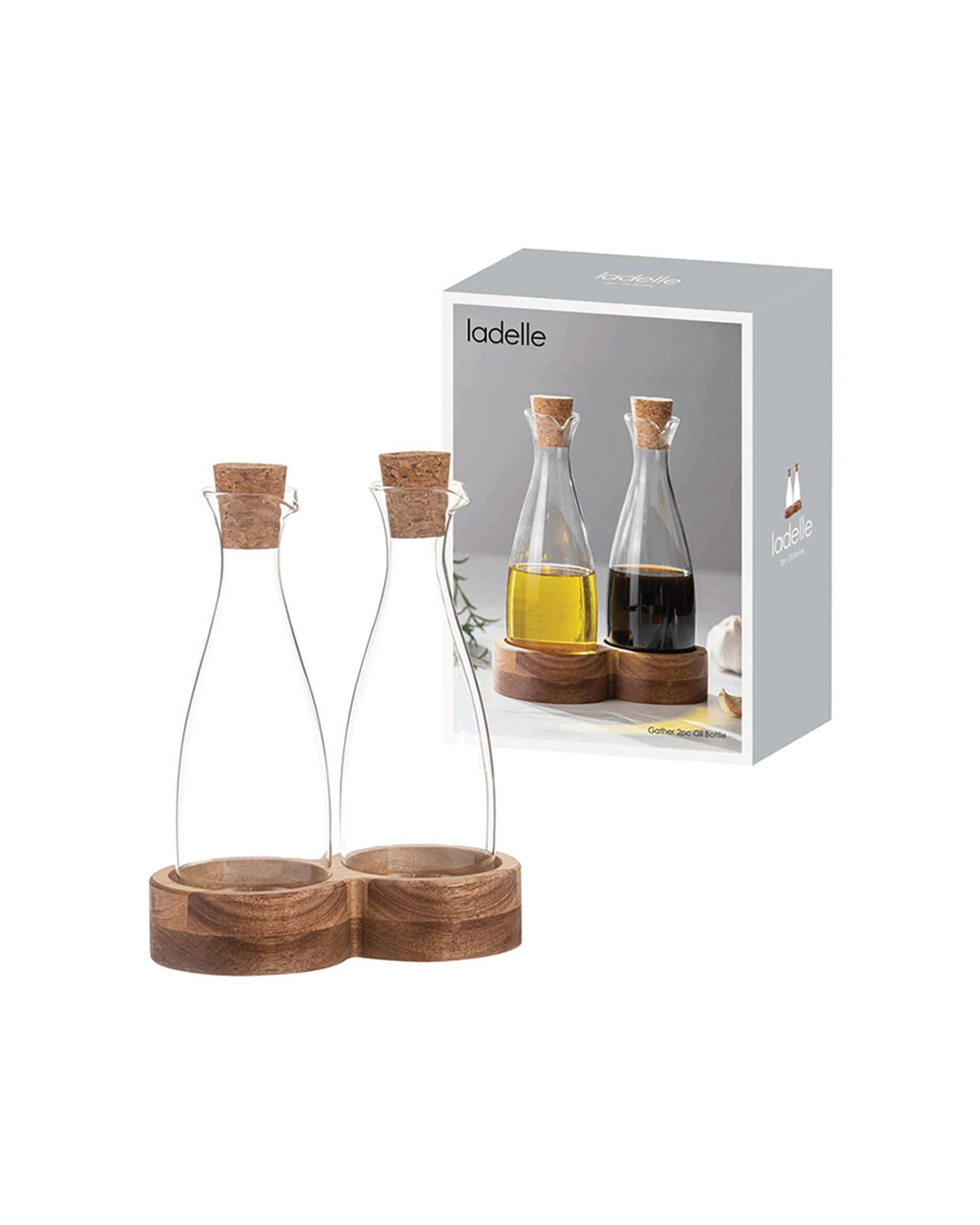 2 Ladelle 2pc Gather Countertop Oil Bottle Container 500ml - White, 2 of 2