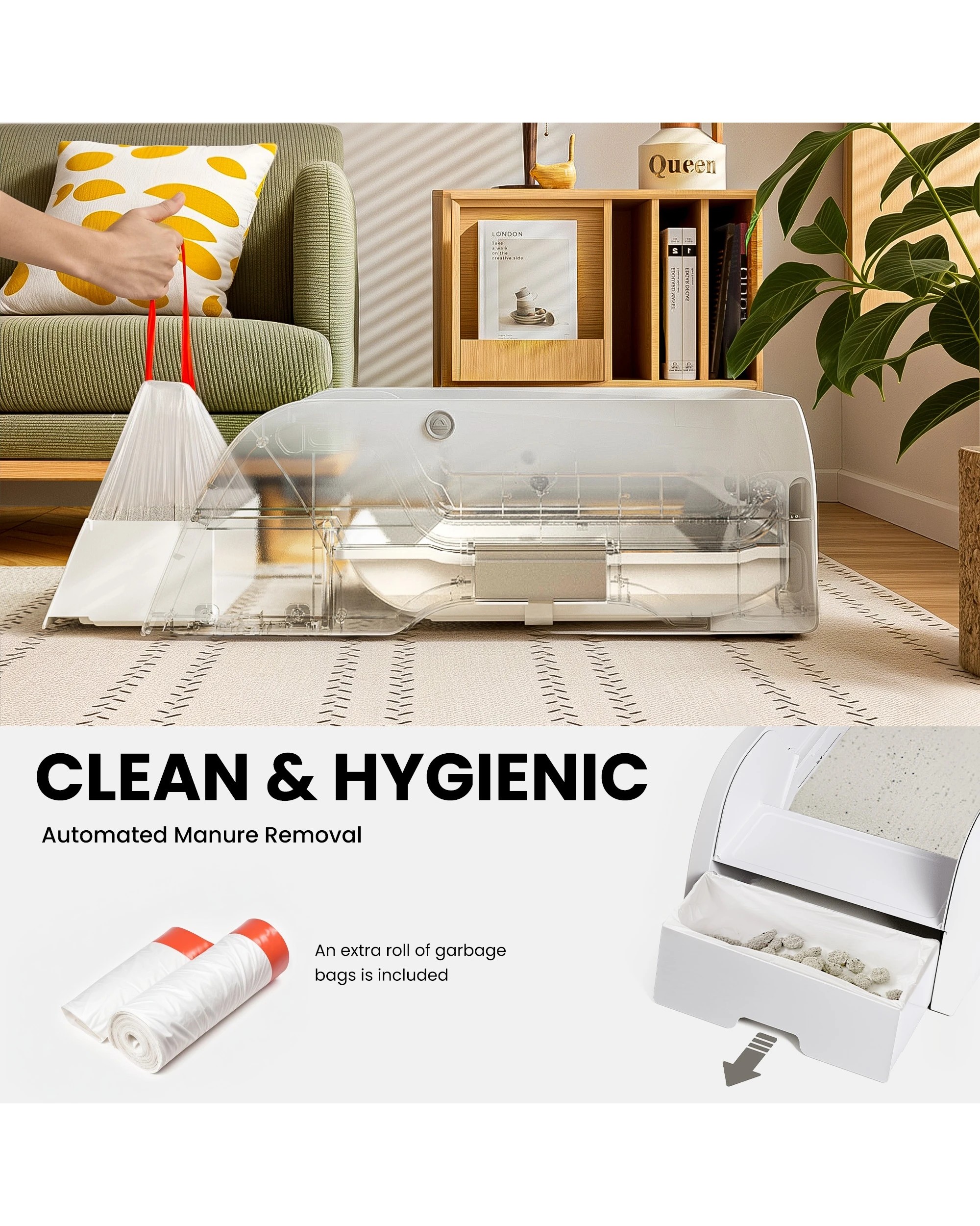 5 Advwin Self-cleaning Cat Litter Box Open-design, 5 of 8