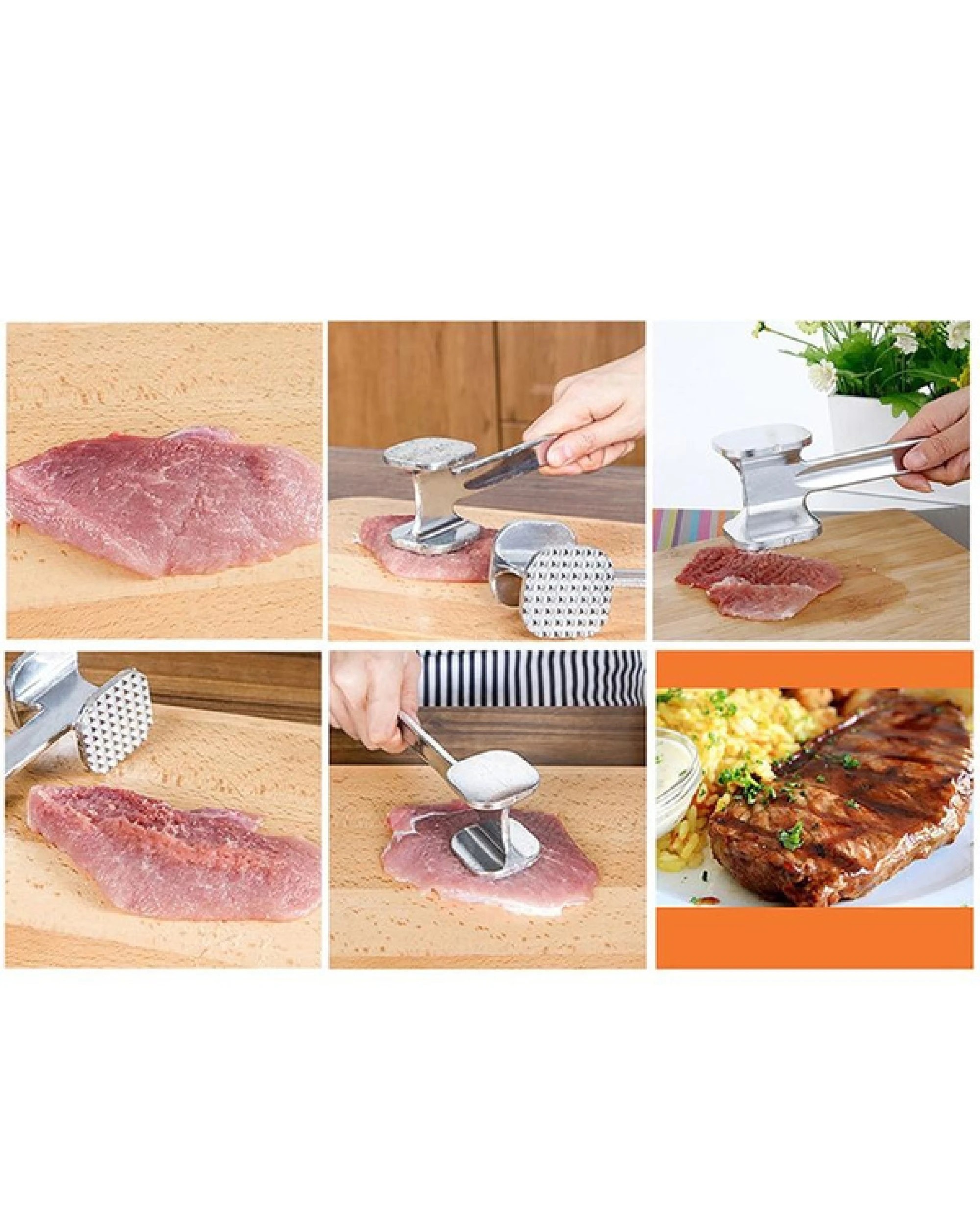 2 BR Home Meat Tenderiser Mallet with Comfortable Handle, 2 of 10