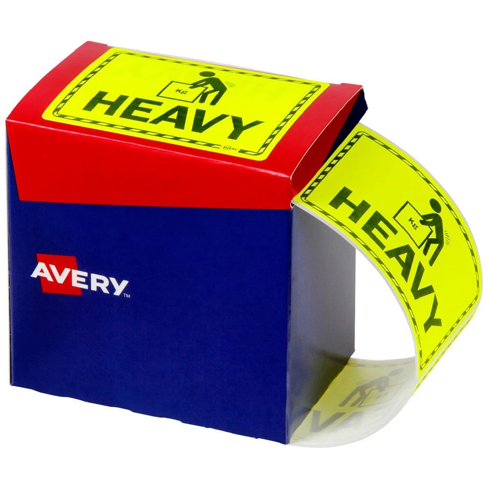 1 Avery Heavy Labels 75 x 99.6mm Yellow 750 Pack, 1 of 3