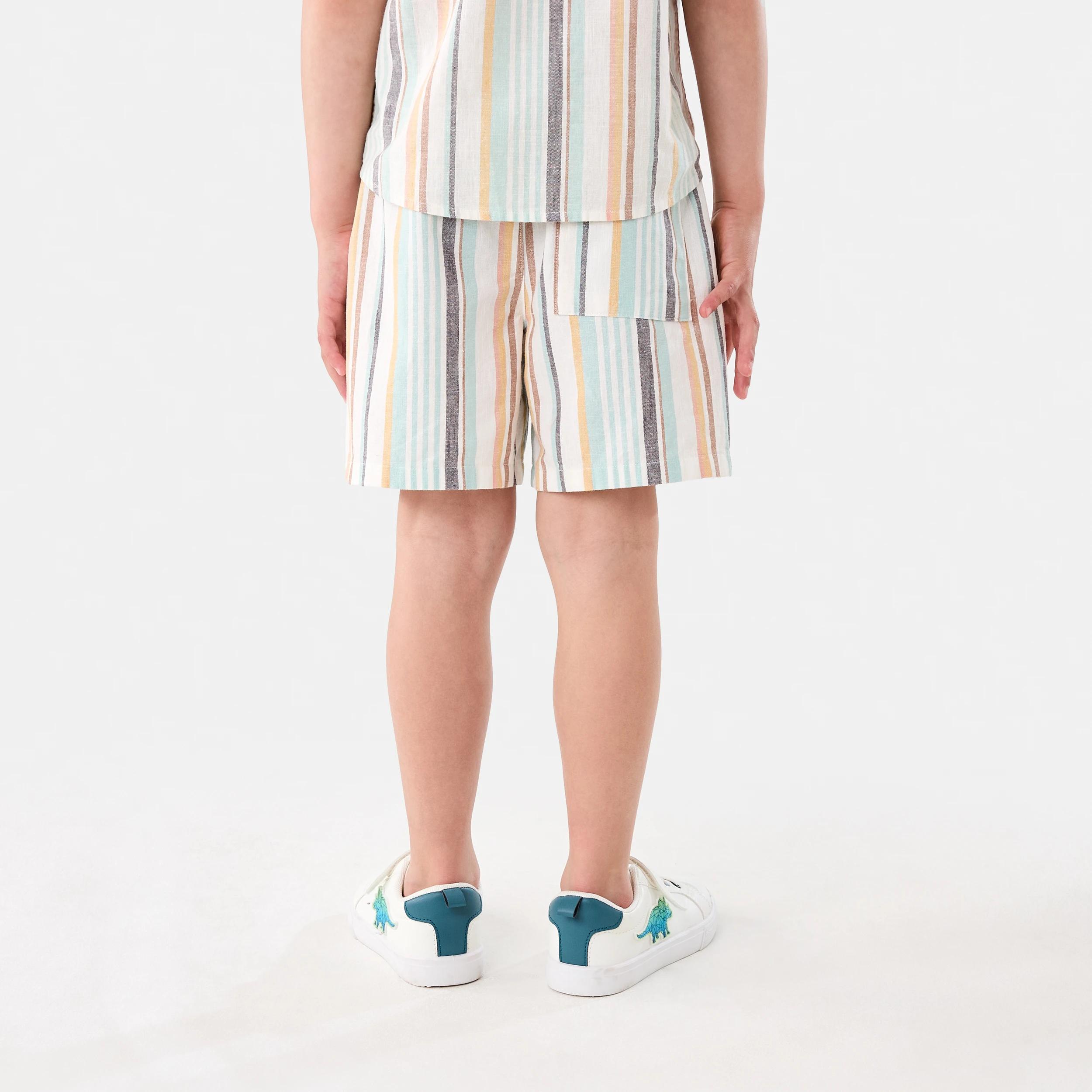 2 Linen Blend Shorts MULTI STRIPE, 2 of 6