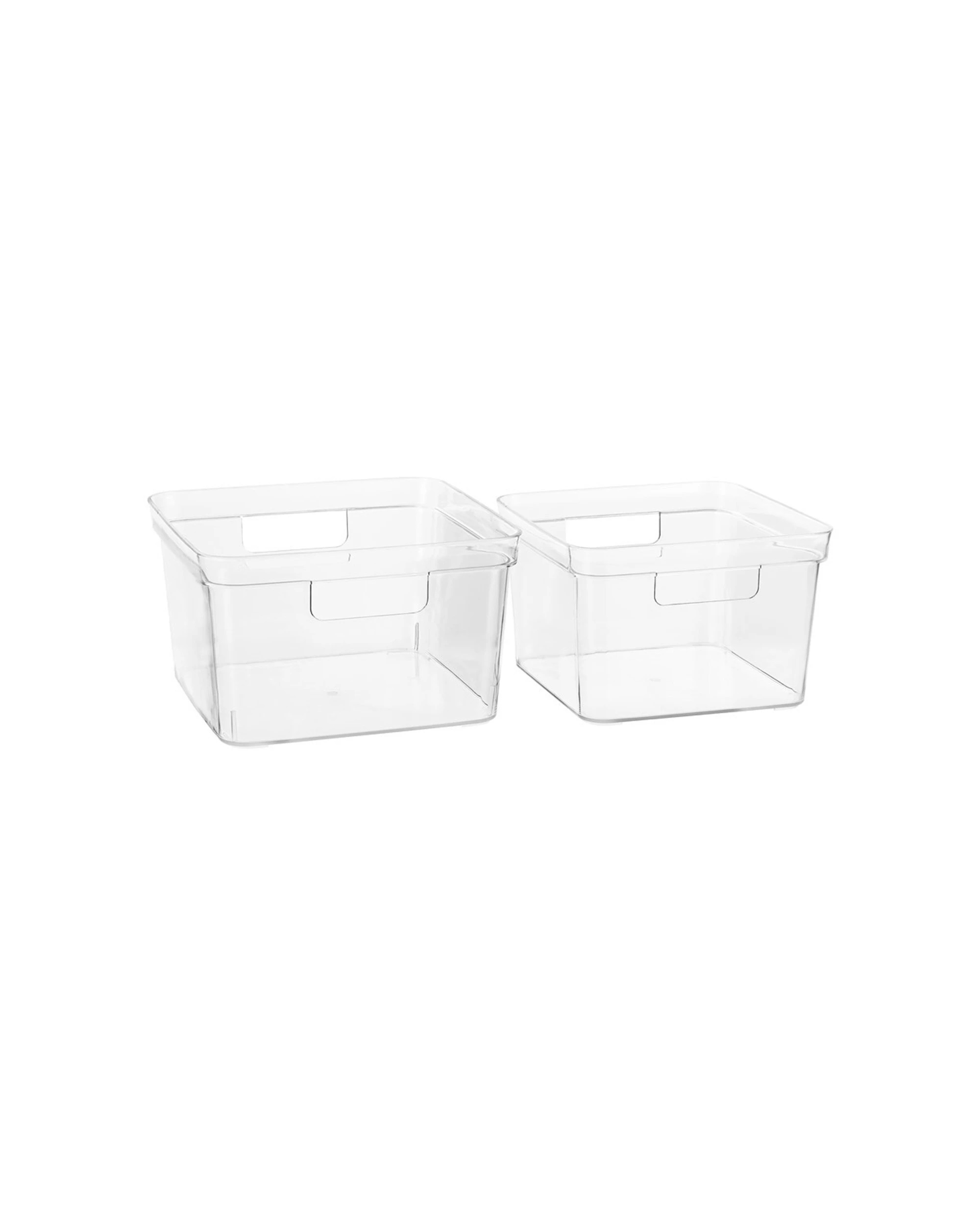 4 BOXSWEDEN Crystal 22x14.5cm Square Storage Container 2x Food Safe Plastic, 4 of 4