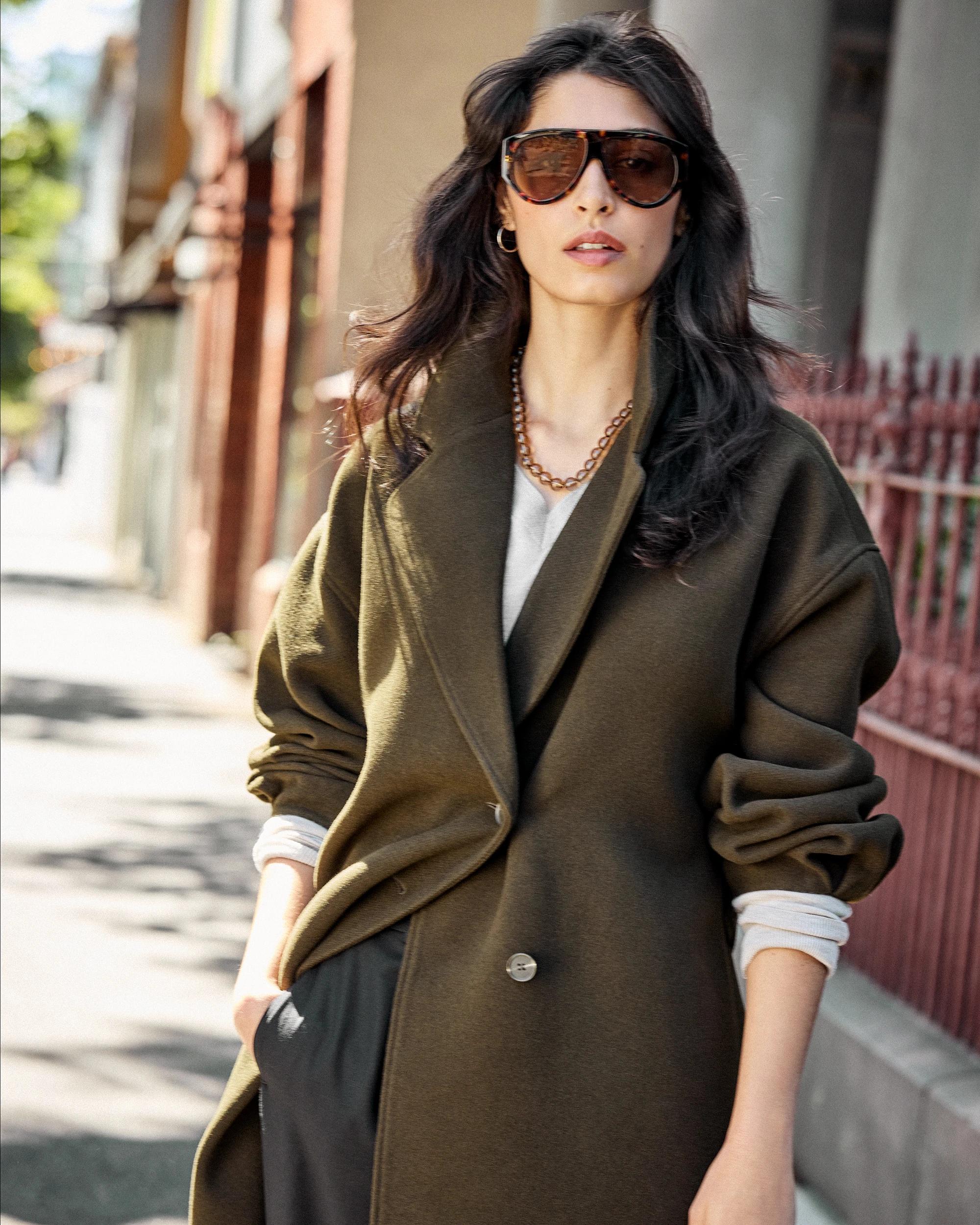 10 Preview Wrap Belted Coat DARK OLIVE, 10 of 10