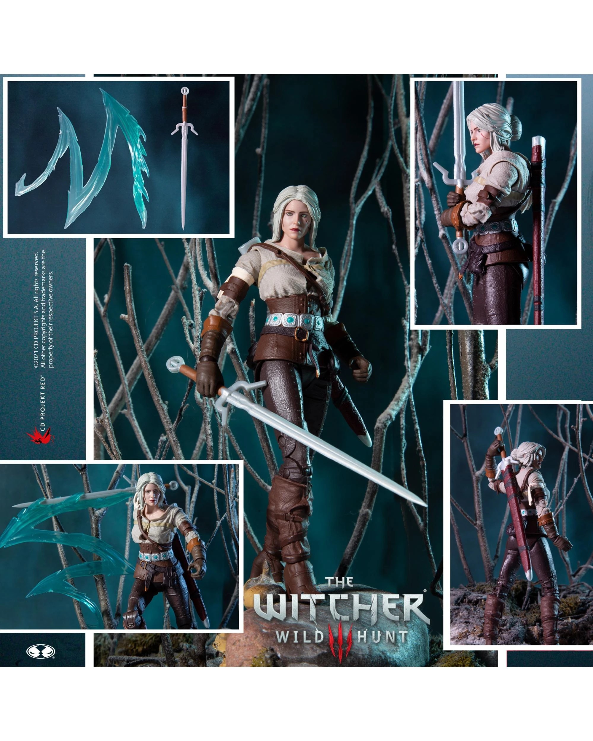 8 McFarlane Toys The Witcher 3 Wild Hunt Ciri Cirilla Fiona Elen Riannon 7 inch Action Figure, 8 of 8