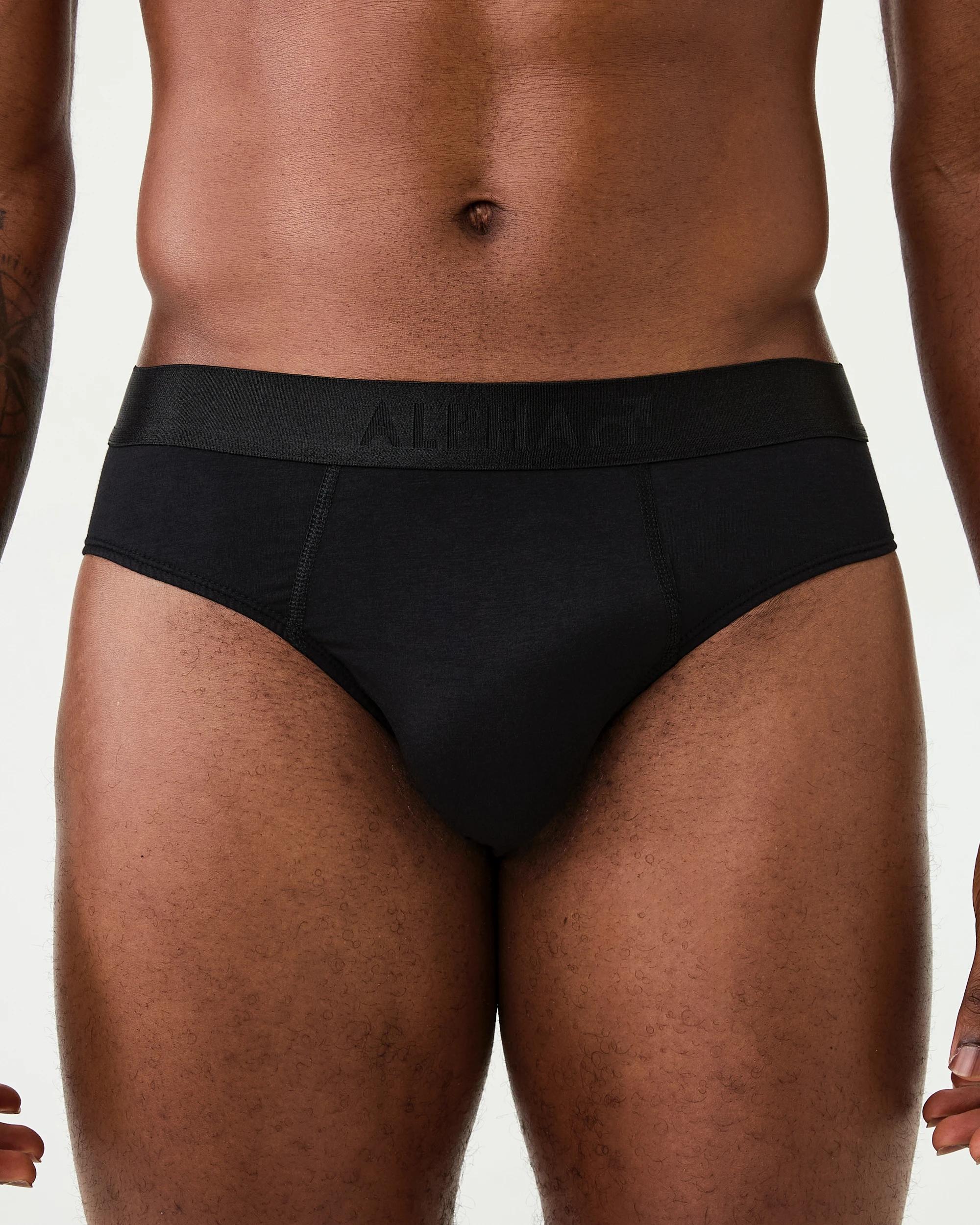 3 3 Pack Cotton Modal Briefs Black, 3 of 7