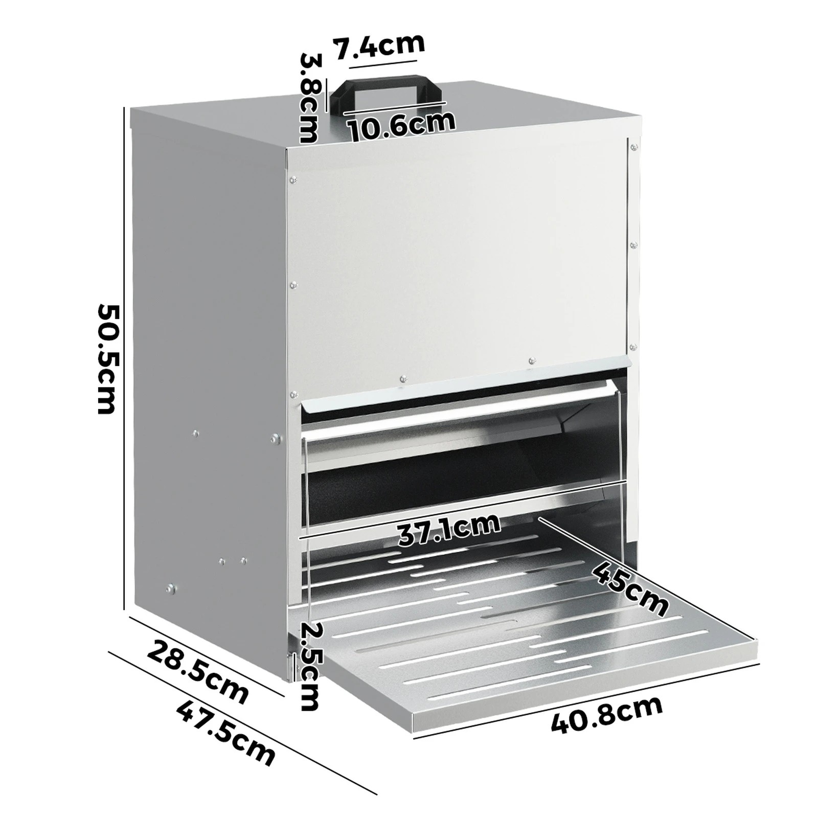 2 Alopet Automatic Chicken Feeder Auto Coop Chick Treadle Self Opening 15kg - Silver, 2 of 9