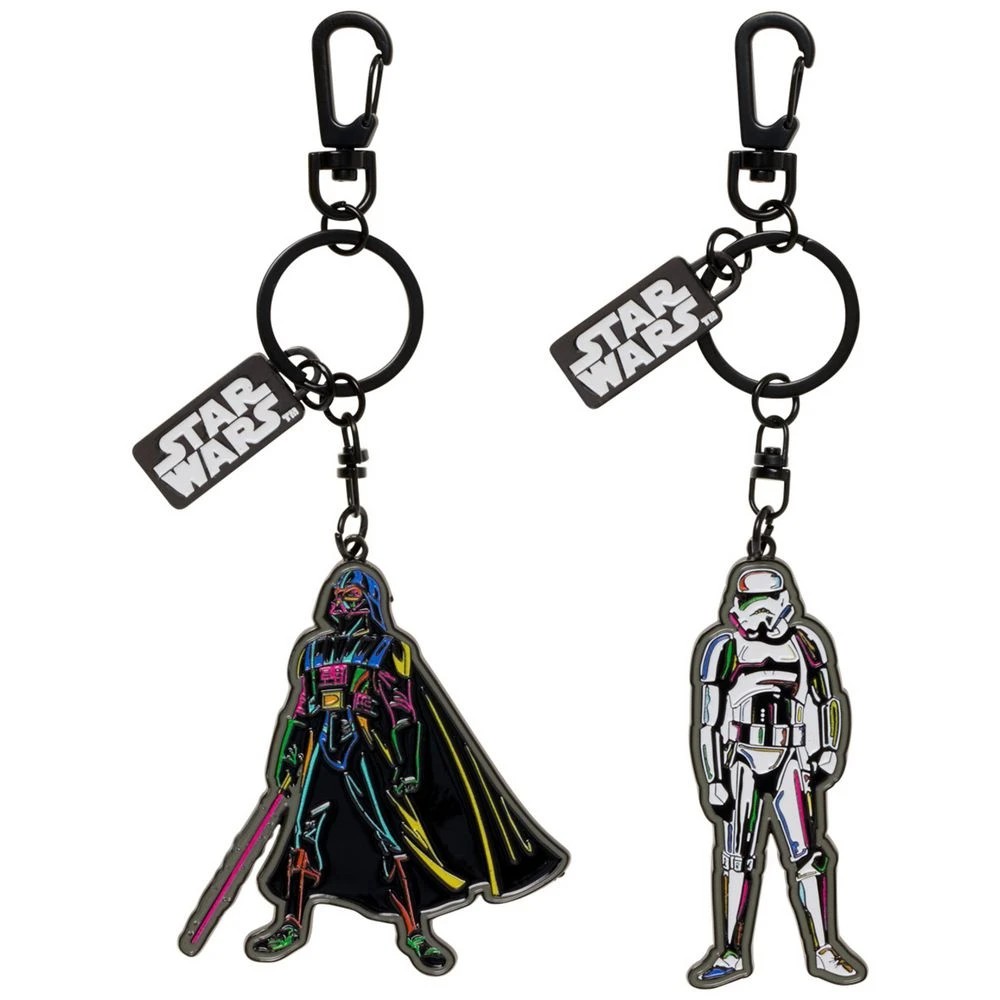1 Lucasfilm Darth Vader and Stormtrooper Metal Key Ring 2 Pack, 1 of 4