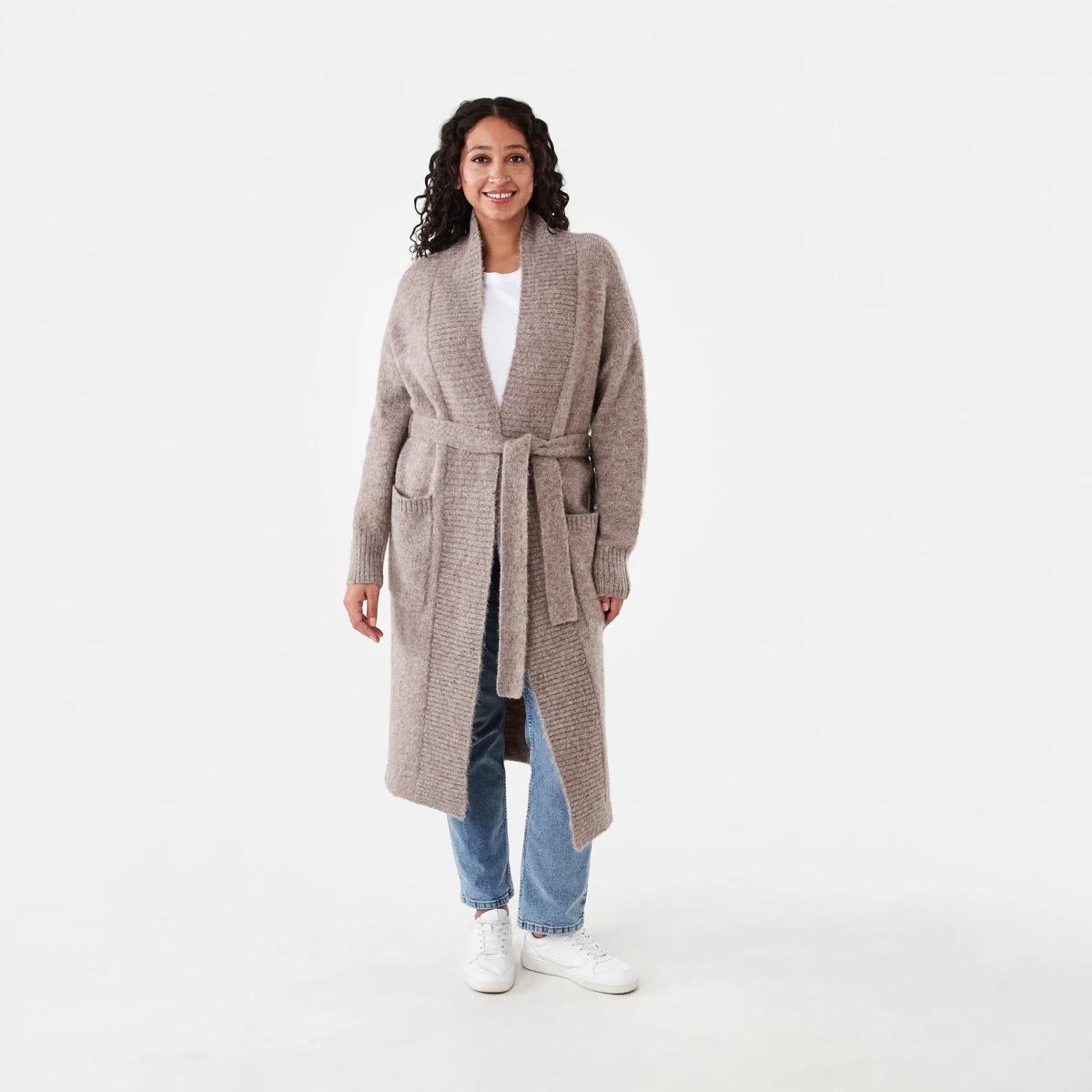 1 Longline Fluffy Cardigan Satelite M, 1 of 7