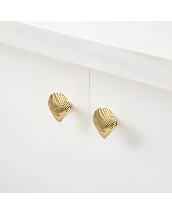2 Pack Shell Handles - Gold Look