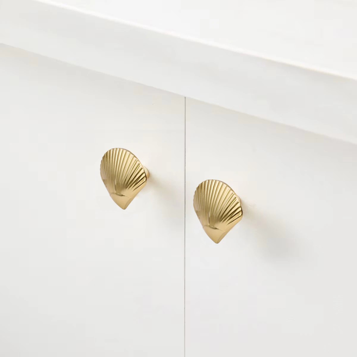1 2 Pack Shell Handles - Gold Look, 1 of 8