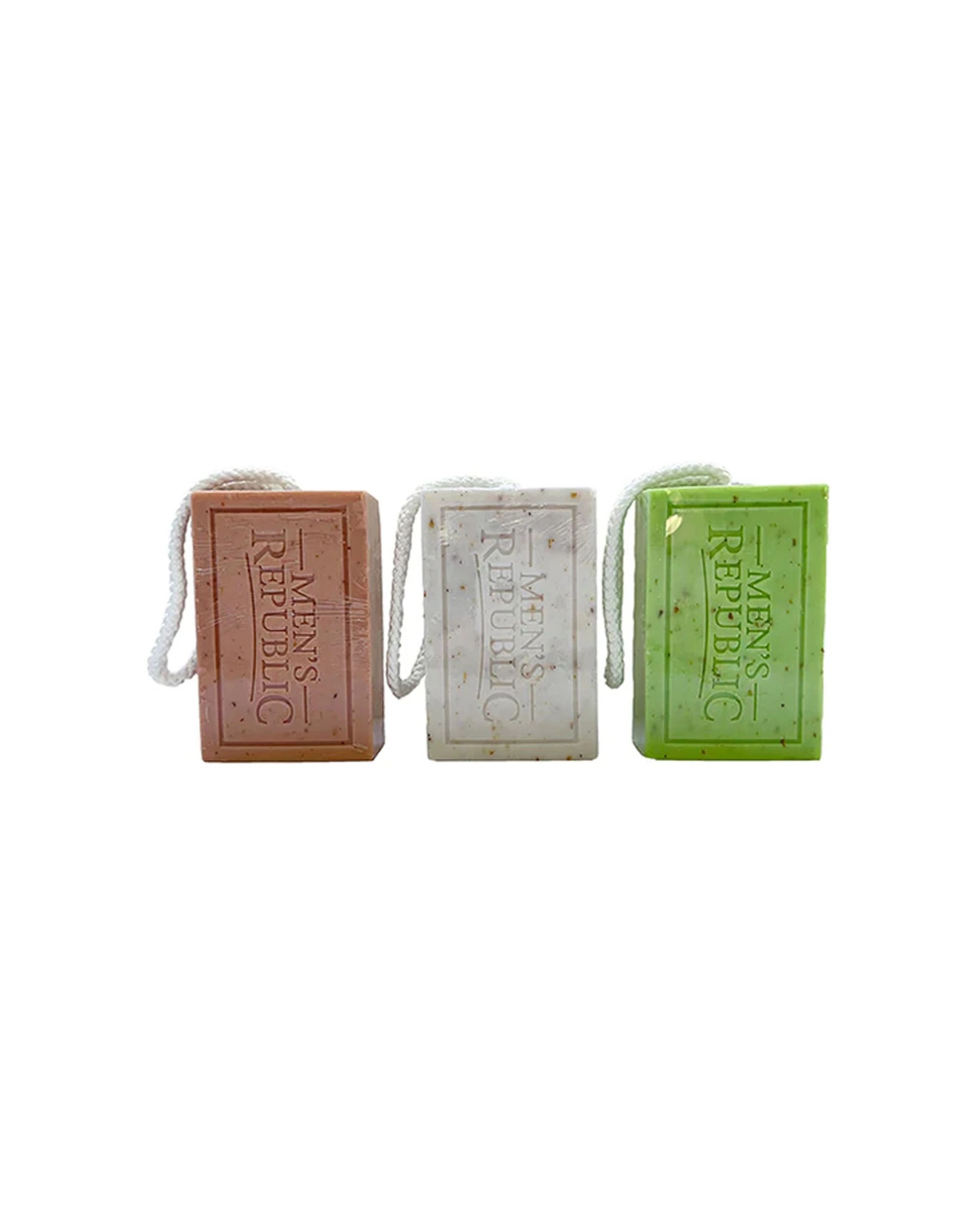 4 Mens Republic 6Pc Logo Soap-On-A-Rope Body Bar Soap 200G Each Set, 4 of 5