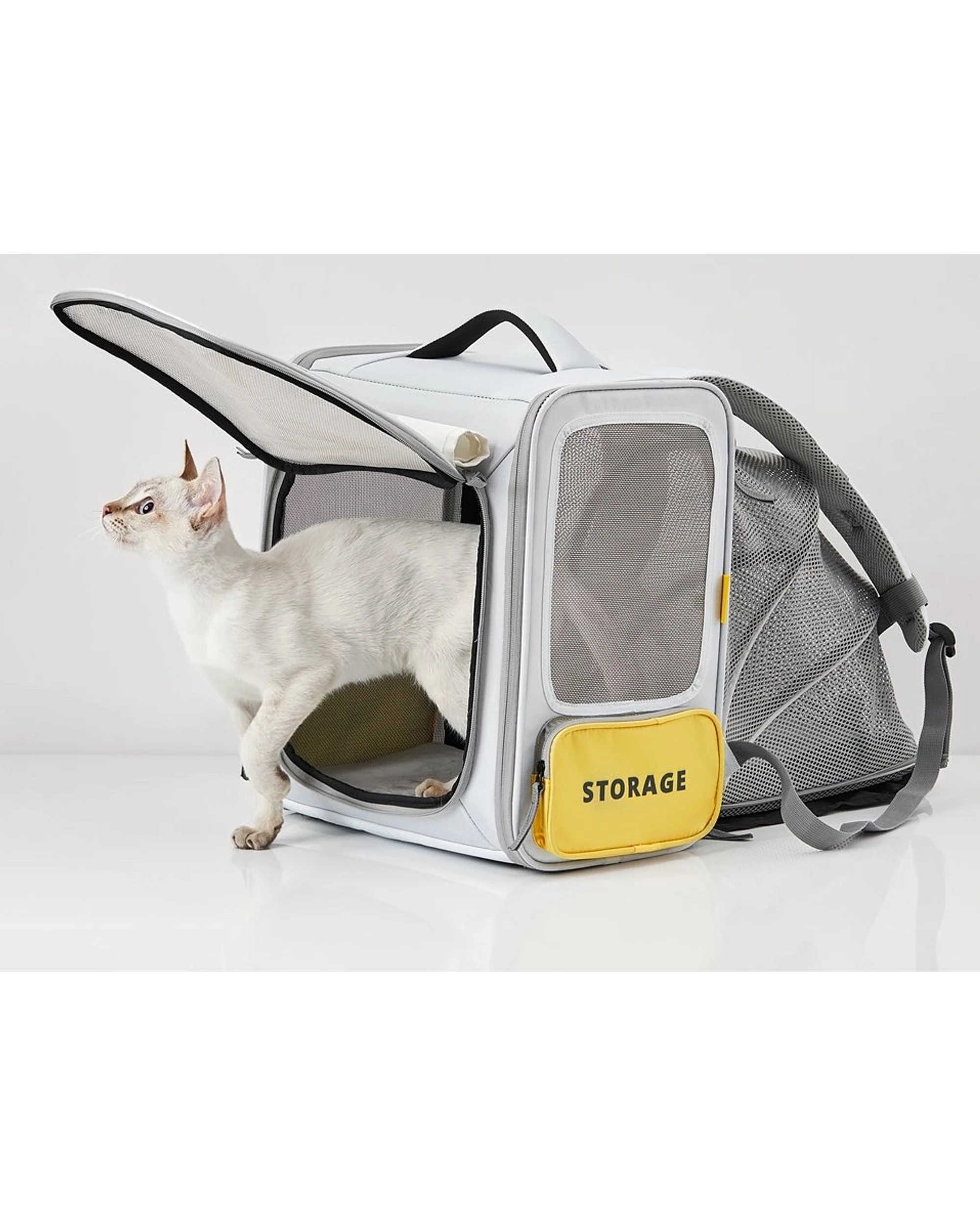 2 Petkit Breezy Xzone Pet Carrier Backpack Lightweight Foldable Breathable - Grey, 2 of 4