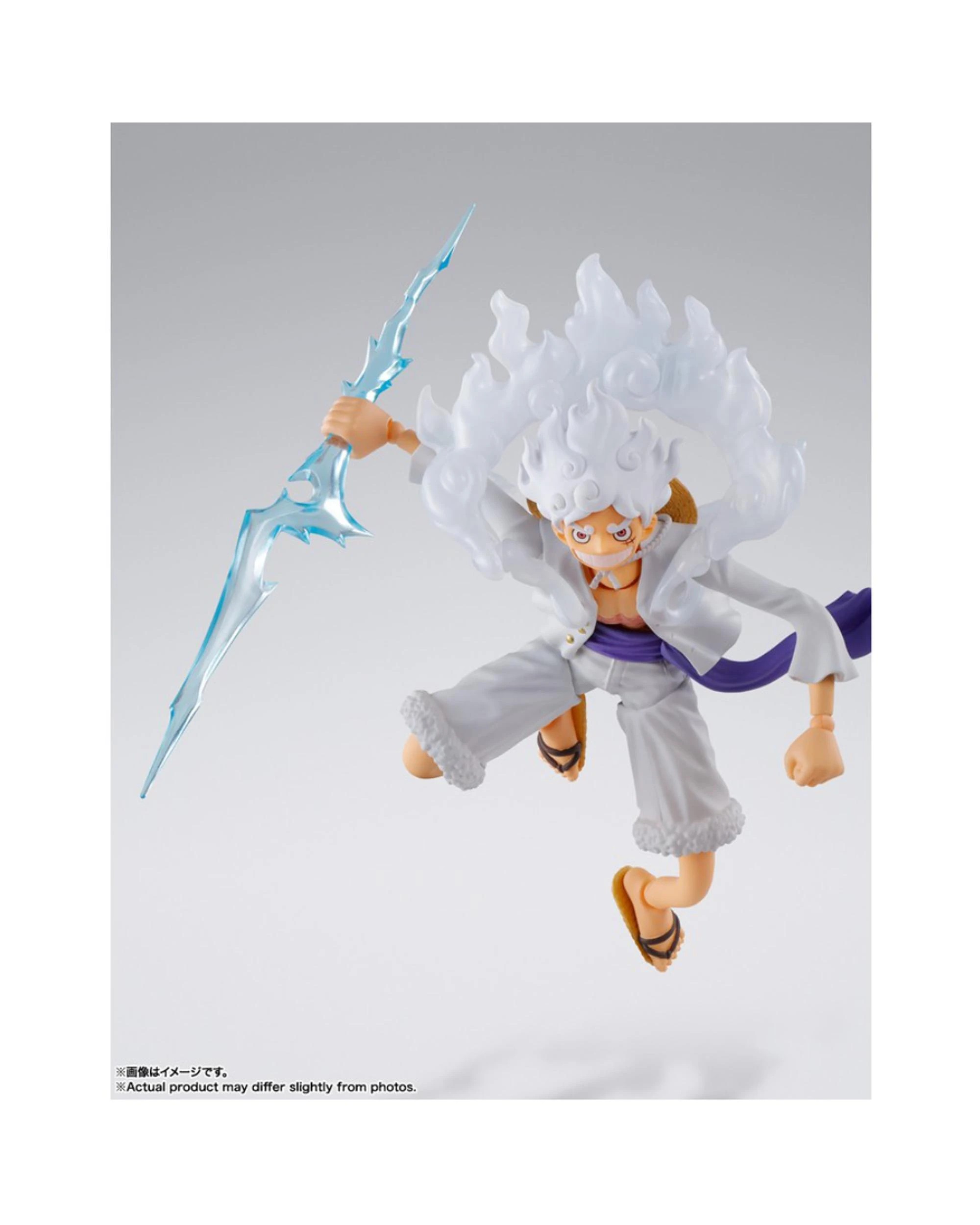 5 S.H.Figuarts Tamashii Nations One Piece Monkey D Luffy Gear 5 Action Figure, 5 of 7