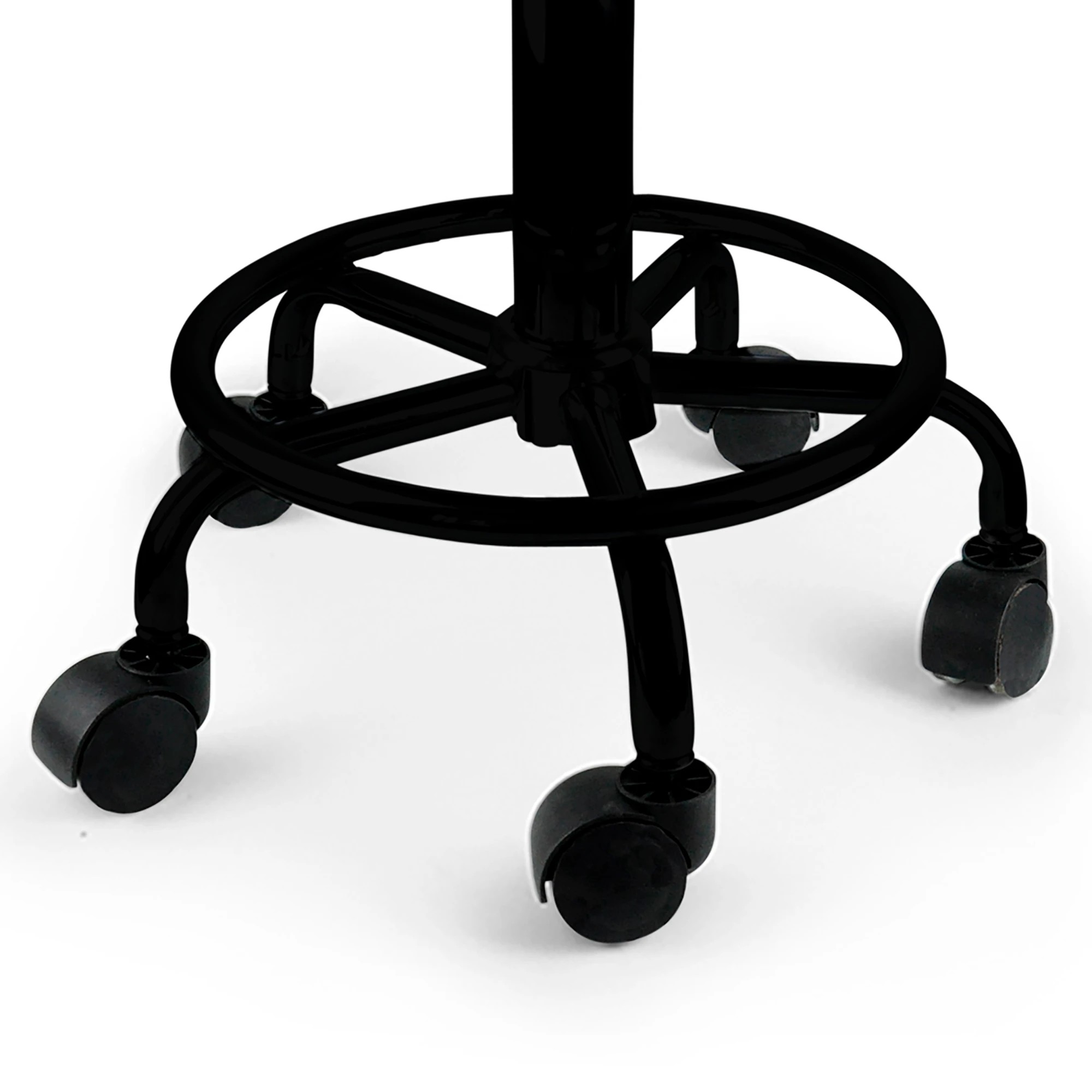 6 Levede 4x Swivel Salon Stool Hydraulic Lift - Black - Black, 6 of 8