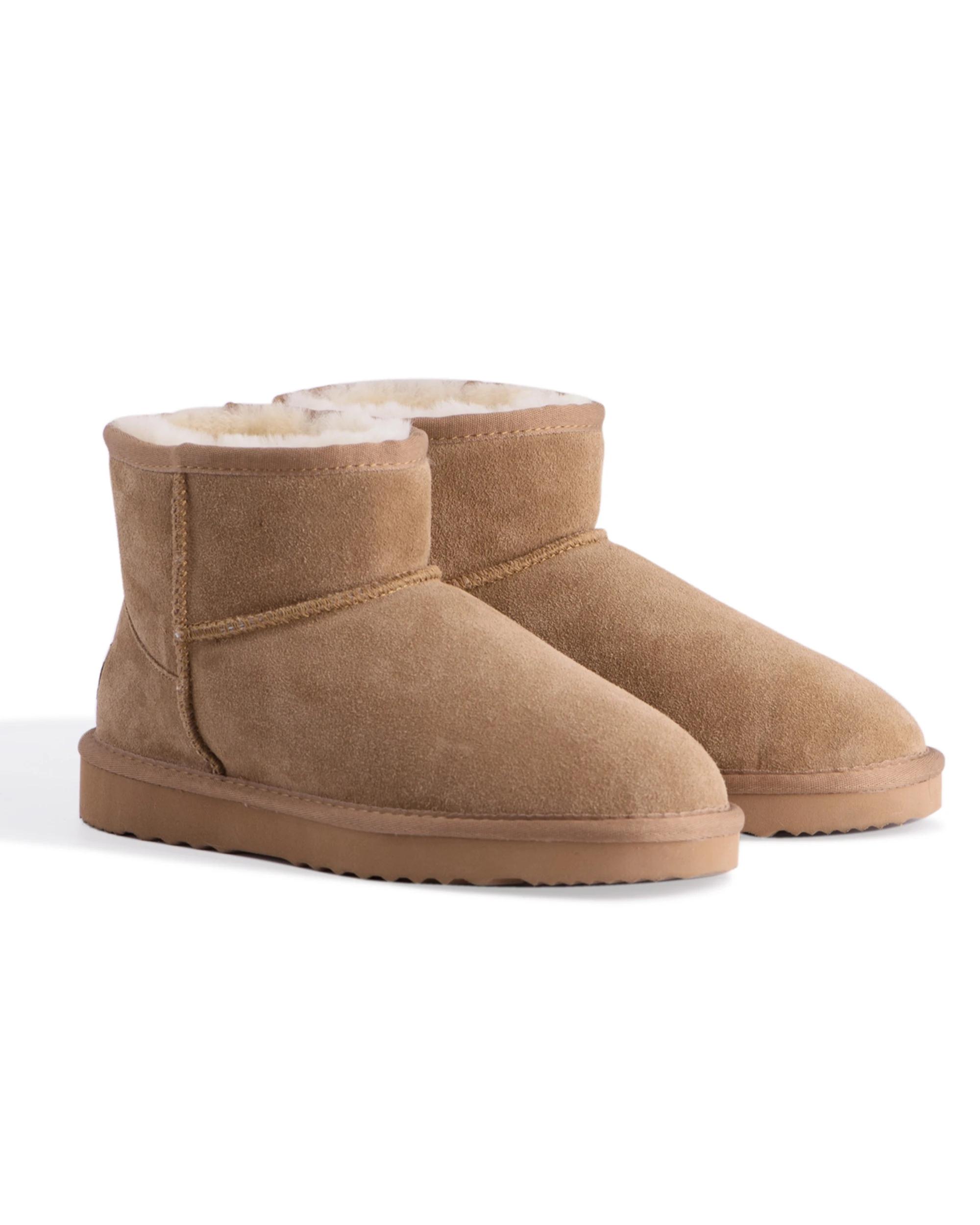 6 AUS WOOLI UGG Short Sheepskin Ankle Boots TAN, 6 of 7