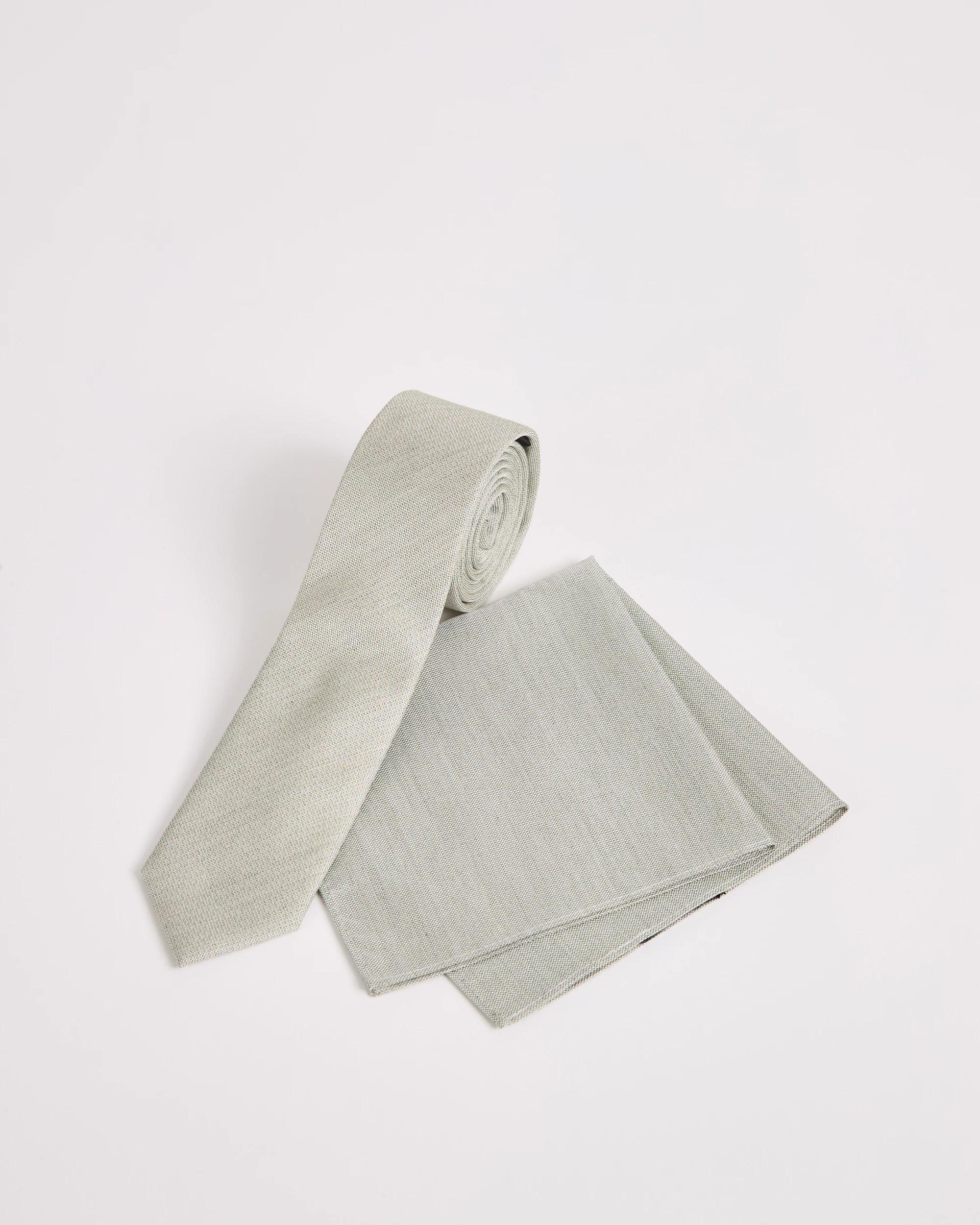 1 Target Man Tie & Pocket Square Set SAGE, 1 of 2