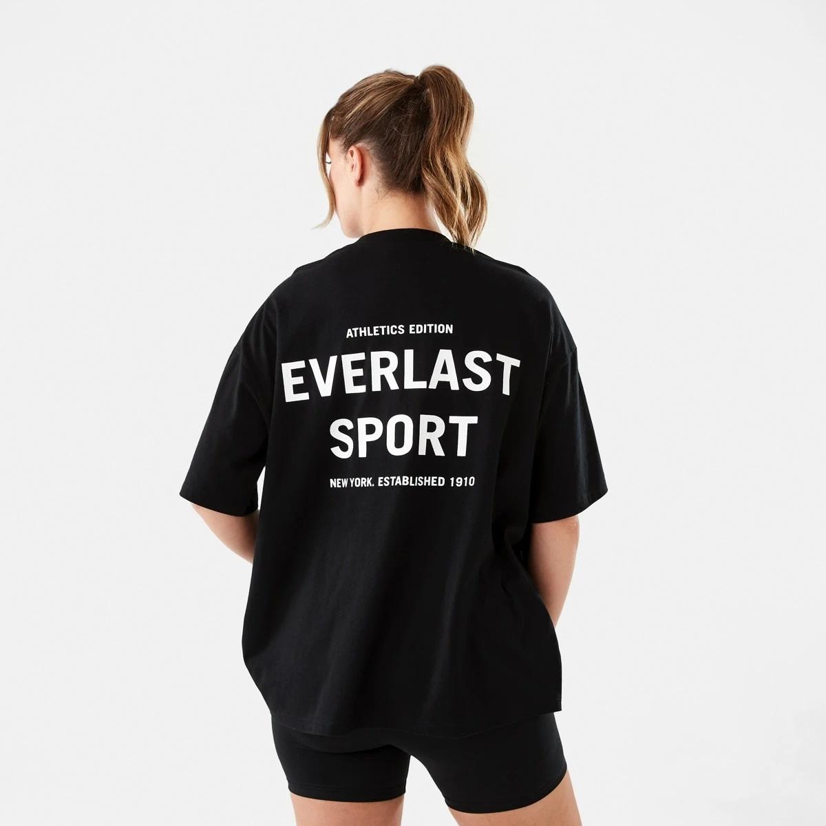 3 Everlast Womens Street Boyfriend T-shirt Black, 3 of 7