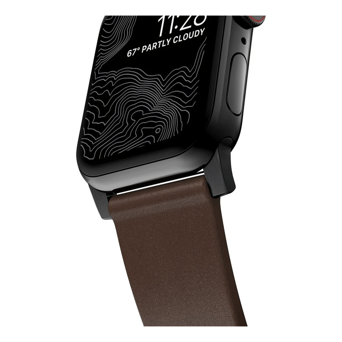 3 Nomad Apple Watch Band Leather 44-46mm Brown Black, 3 of 4