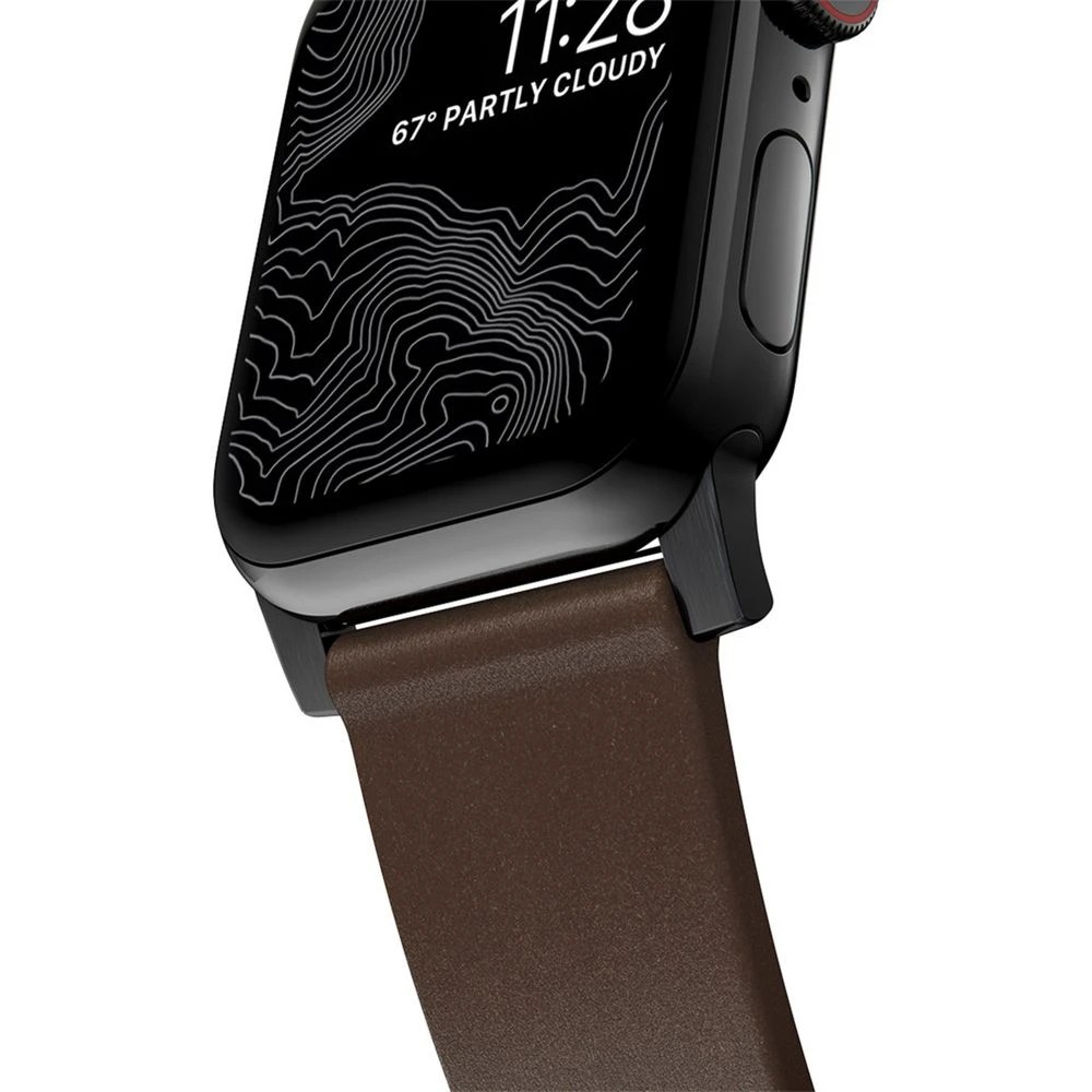3 Nomad Apple Watch Band Leather 44-46mm Brown Black, 3 of 4