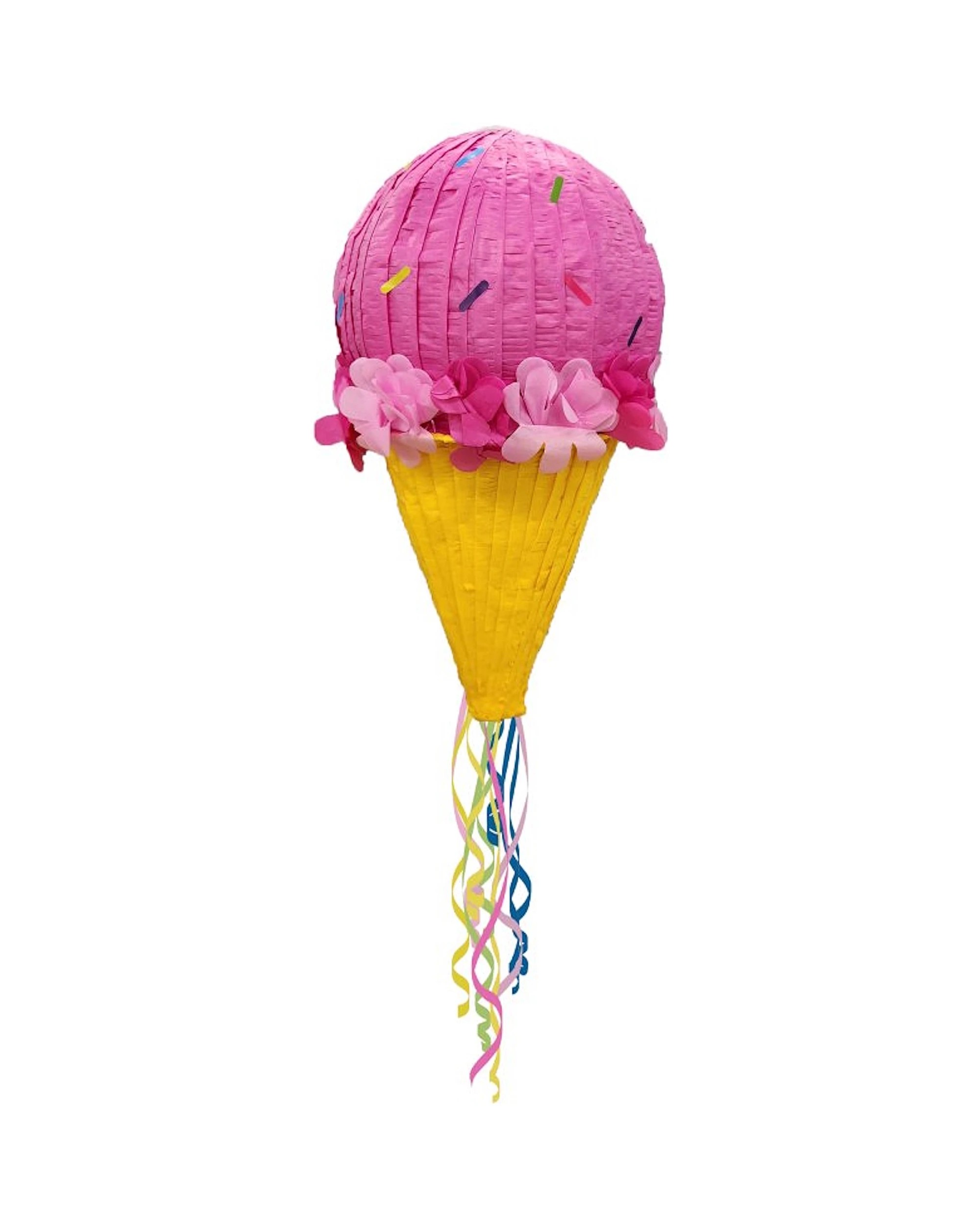 1 Anagram Sprinkle Ice Cream Cone 3D Pull String Pinata, 1 of 1