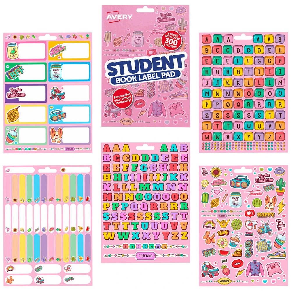 2 Avery Book Labels Retro Cute, 2 of 8